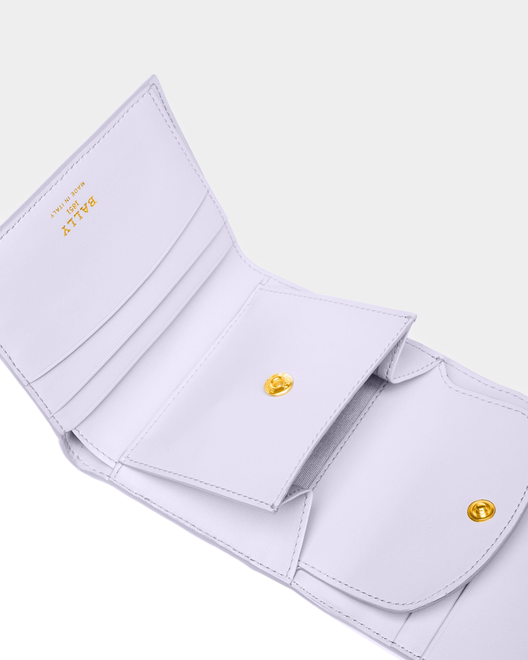 Blessy Wallet In Lilac Leather - Women's - Bally - 04