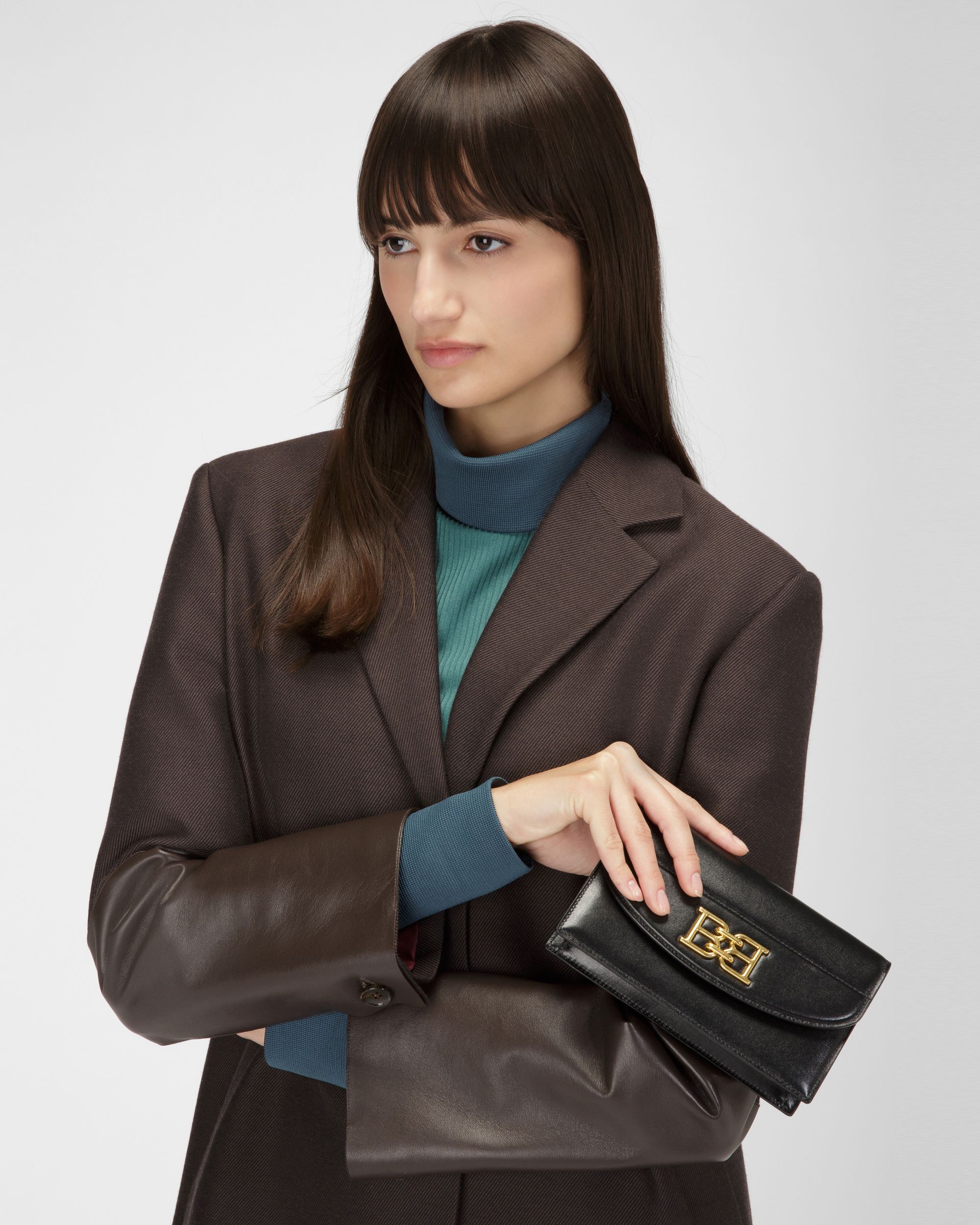 Beylor Cartera Para El Móvil En Piel De Color Negro - Mujer - Bally - 01