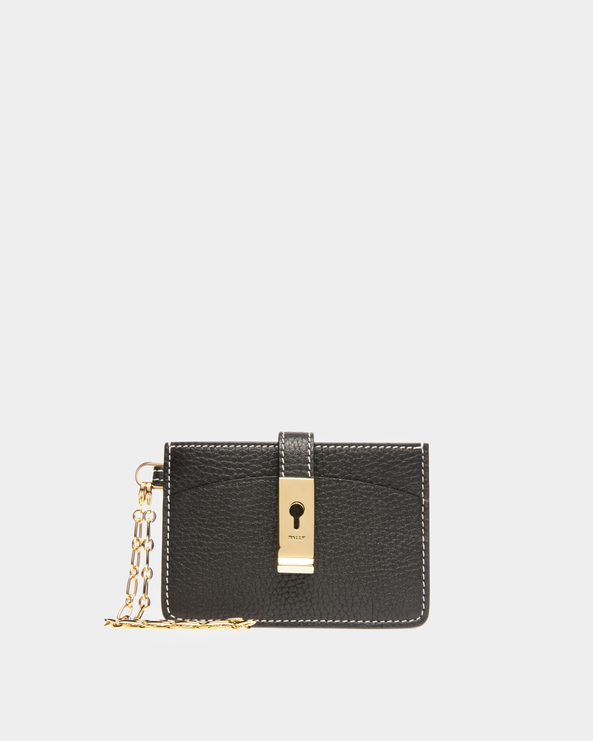 Ava Tarjetero De Piel En Negro - Mujer - Bally - 01