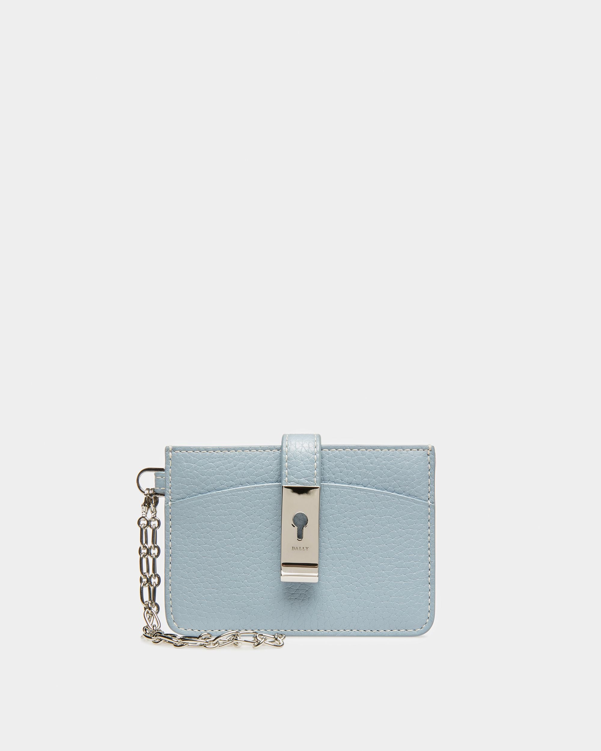 Ava Tarjetero De Piel En Azul Claro - Mujer - Bally - 01