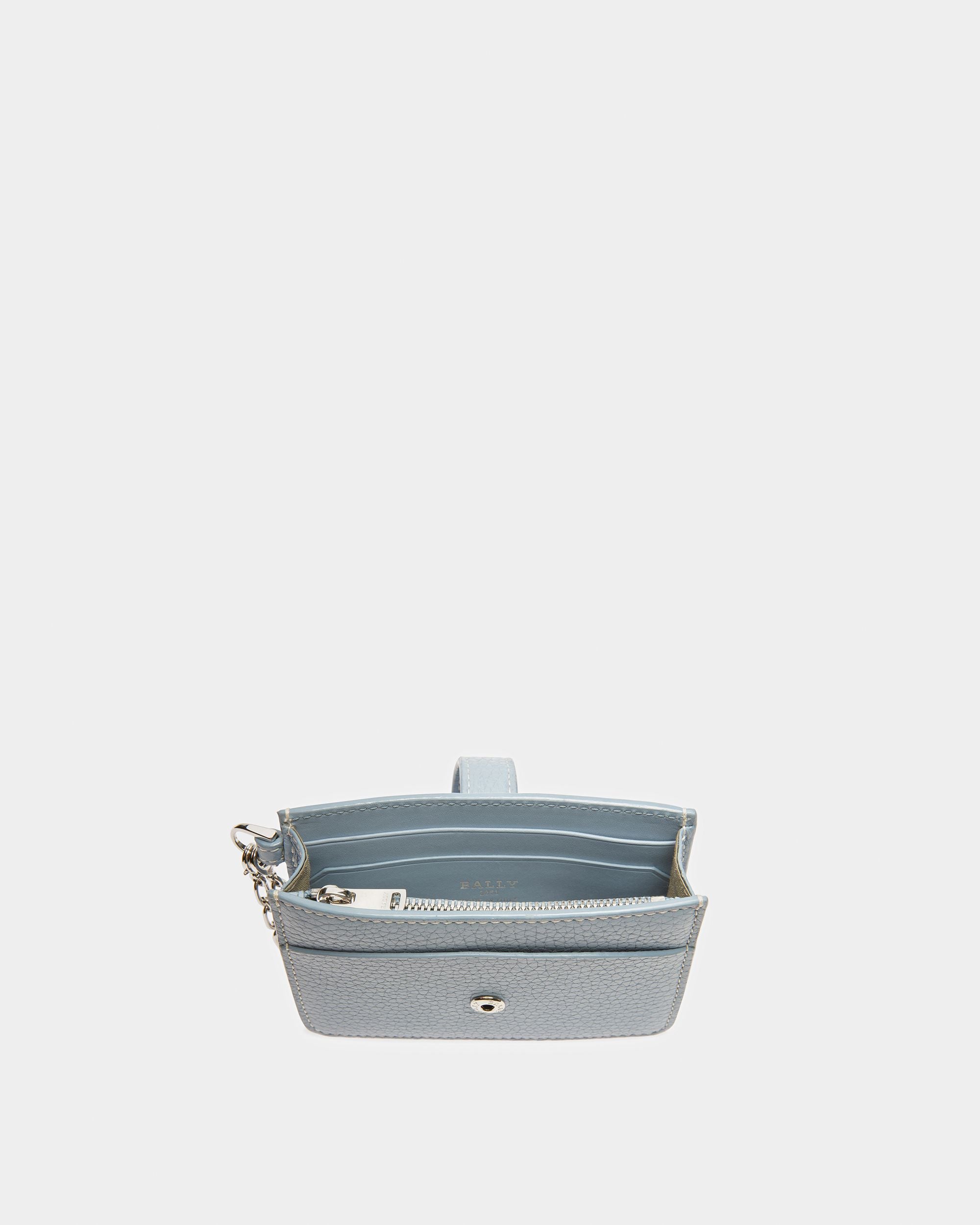 Ava Tarjetero De Piel En Azul Claro - Mujer - Bally - 03