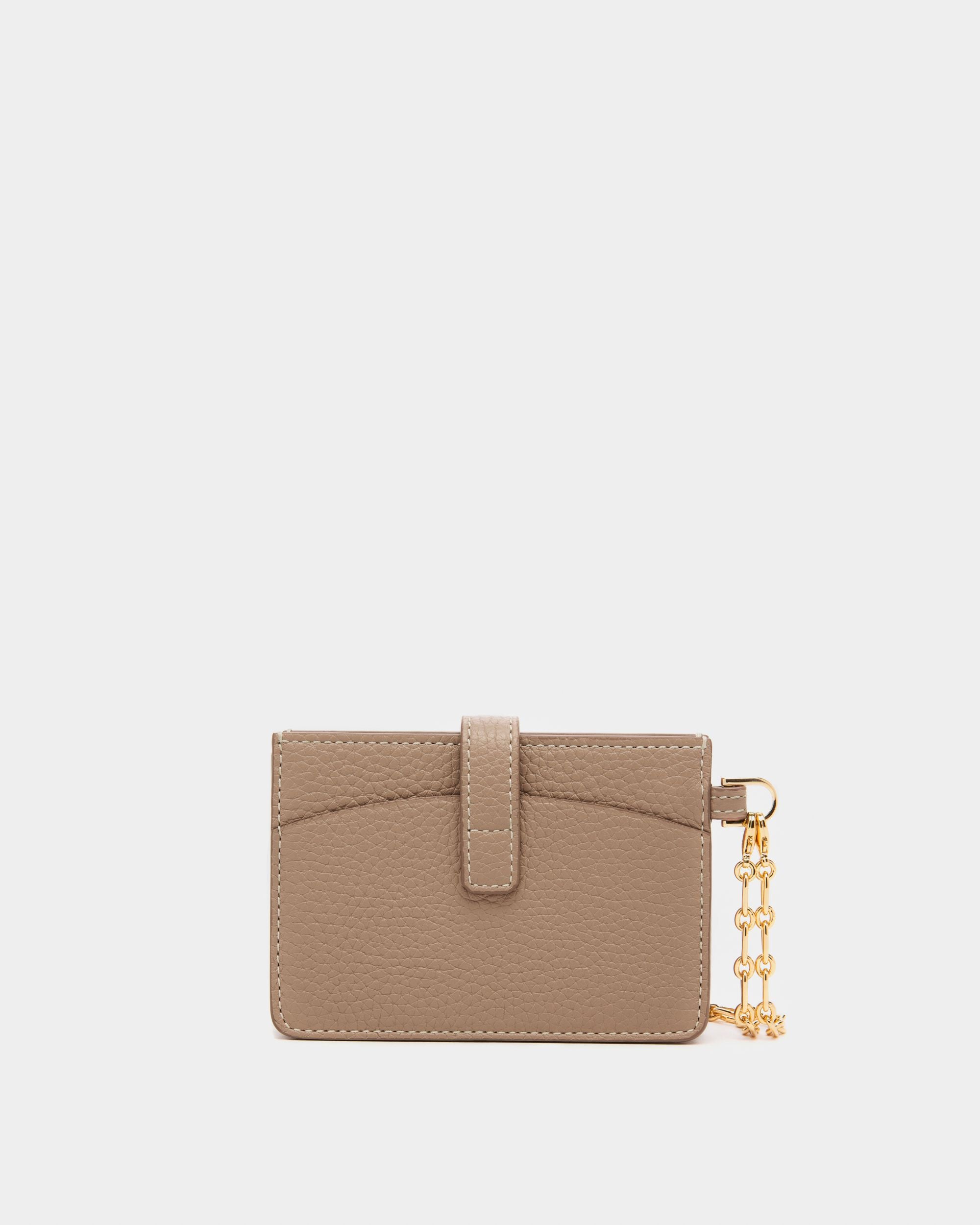 Ava Tarjetero En Piel De Color Topo - Mujer - Bally - 02