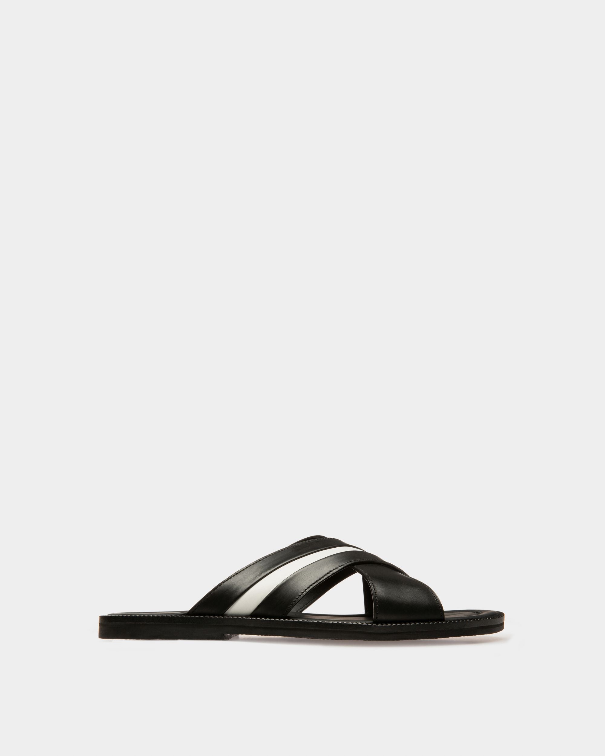 Jabil Leather Sandals In Black - Men's - Bally - 01