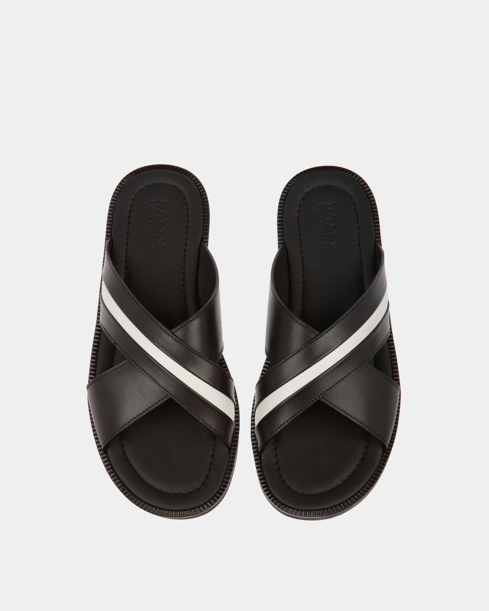Jabil Leather Sandals In Black - Men's - Bally - 02