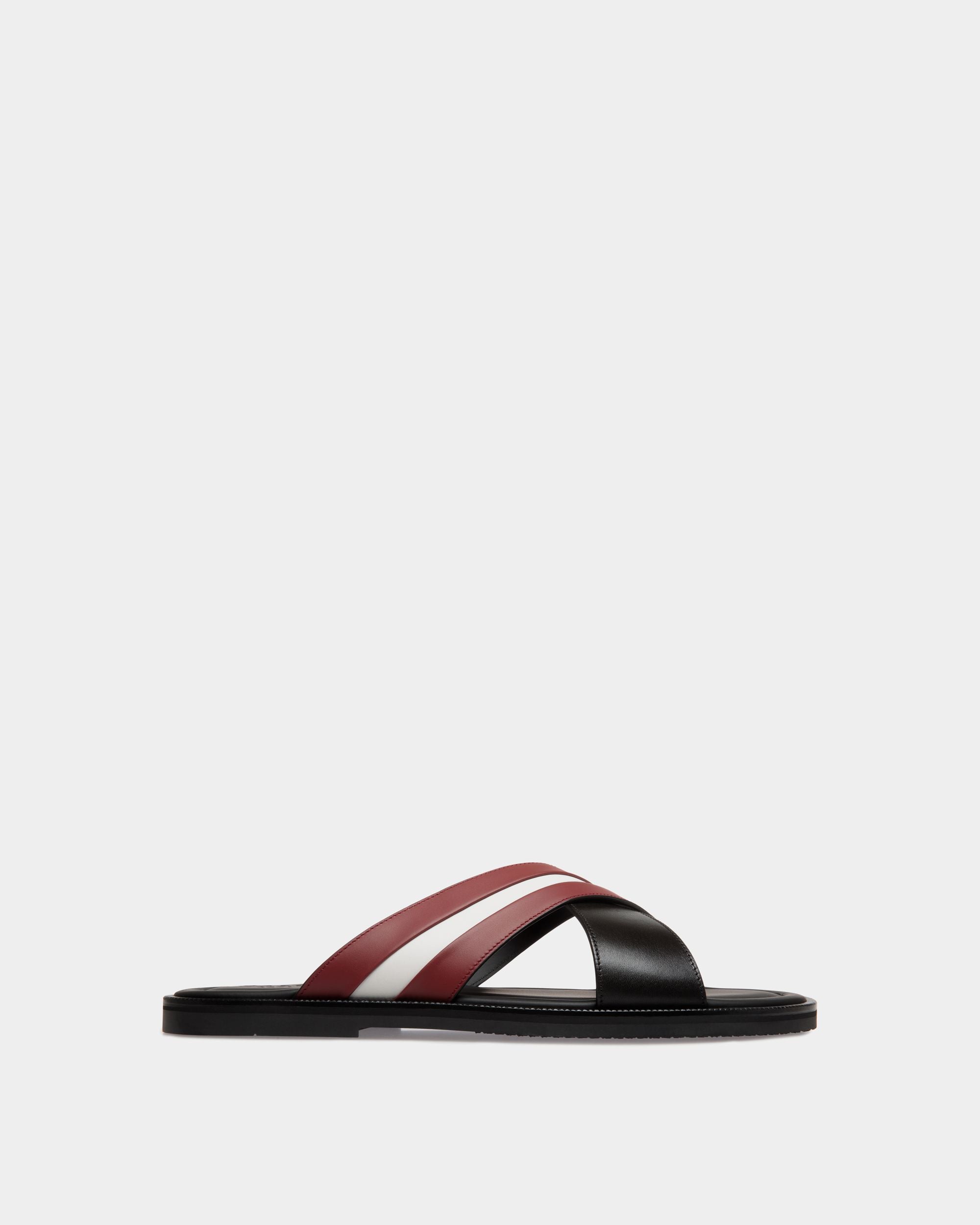 Jabil Leather Sandals In Black - Men's - Bally - 01