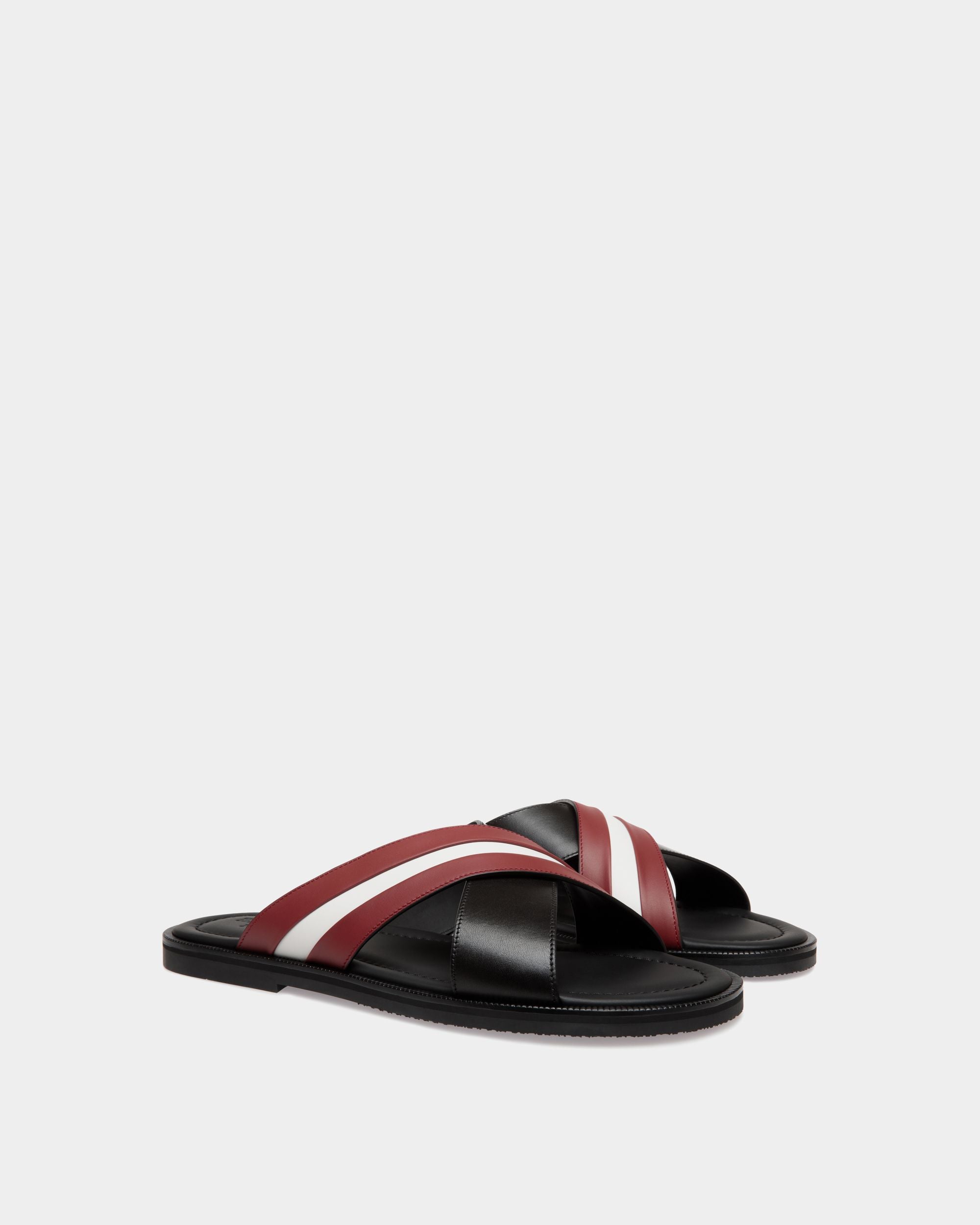 Jabil Leather Sandals In Black - Men's - Bally - 02