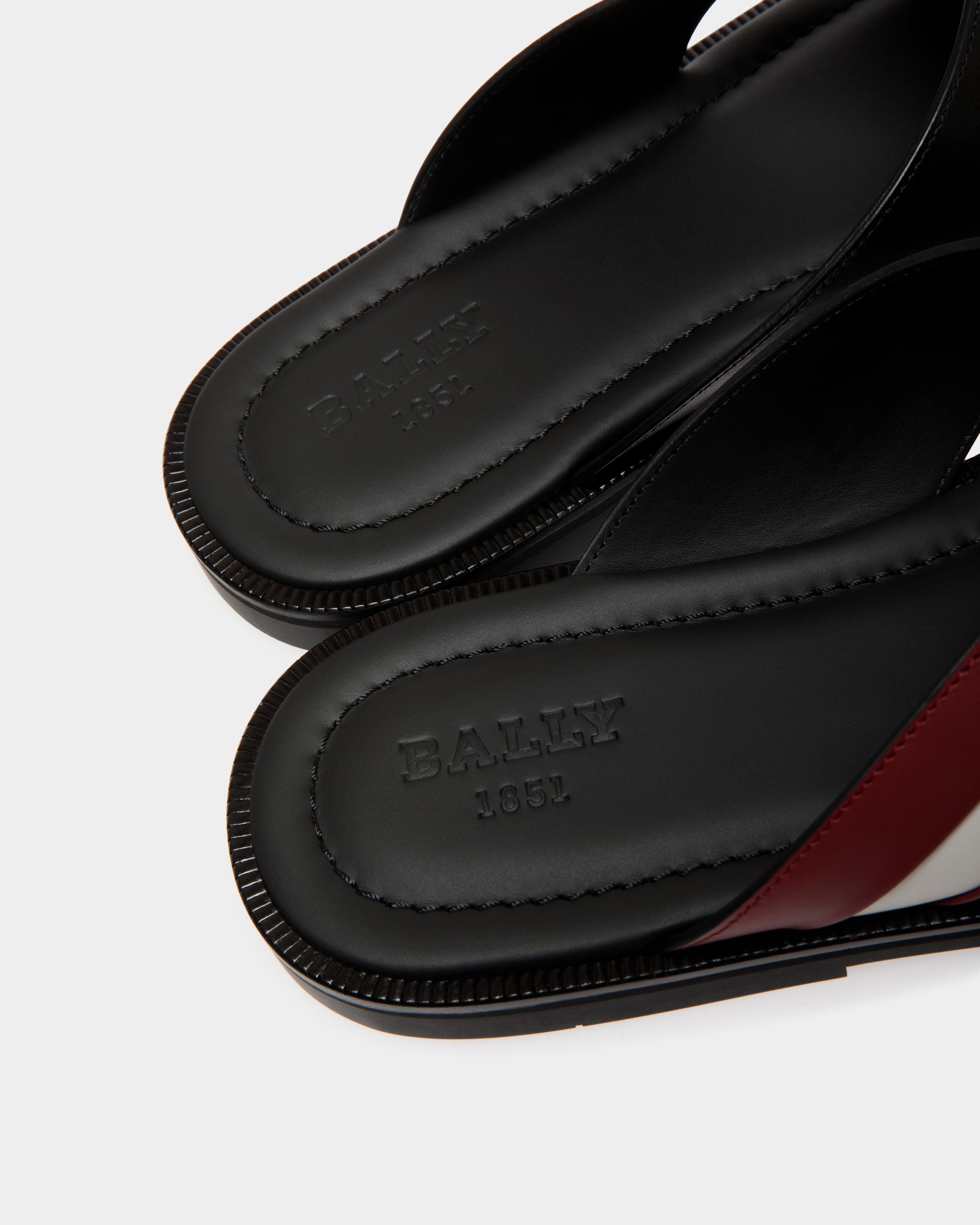 Jabil Leather Sandals In Black - Men's - Bally - 05
