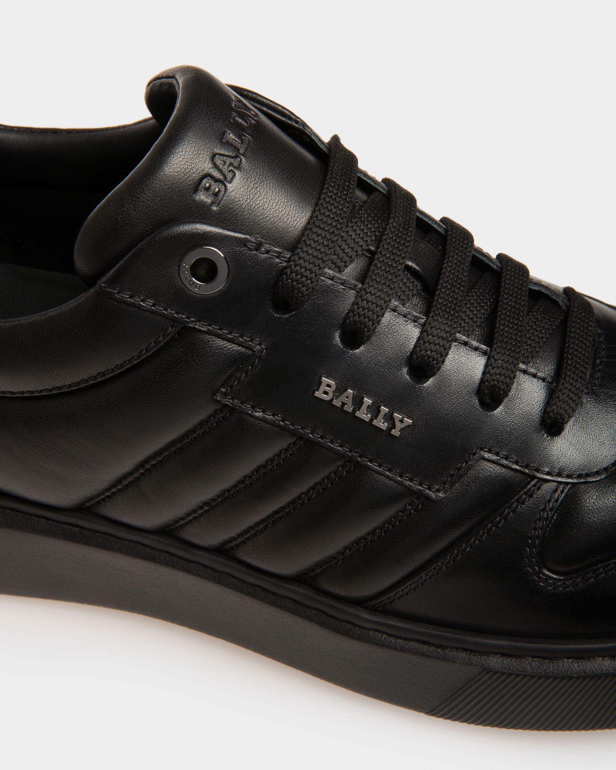 Maudo Leather Sneakers In Black - Men's - Bally - 05