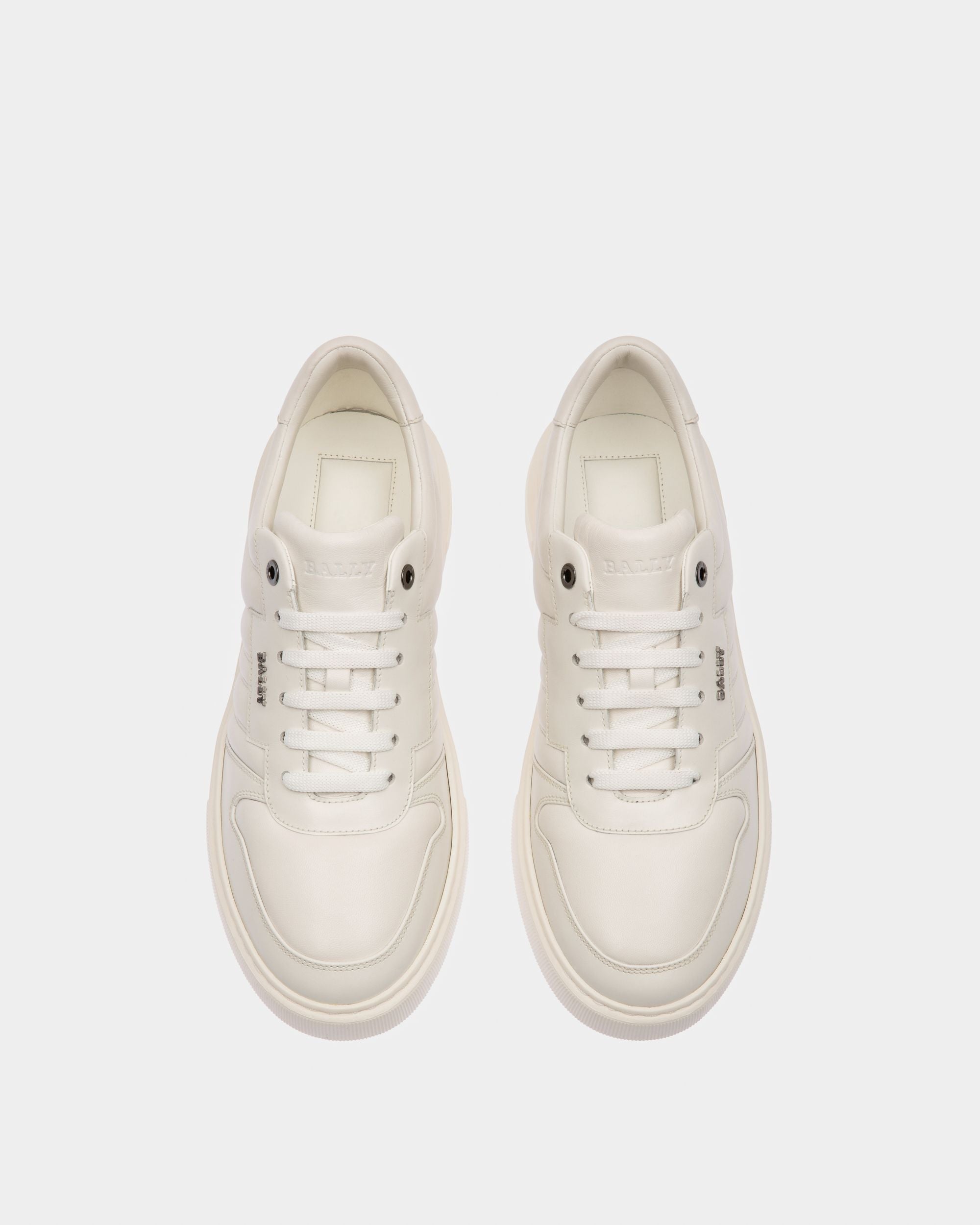 Maudo Leather Sneakers In White - Men's - Bally - 02