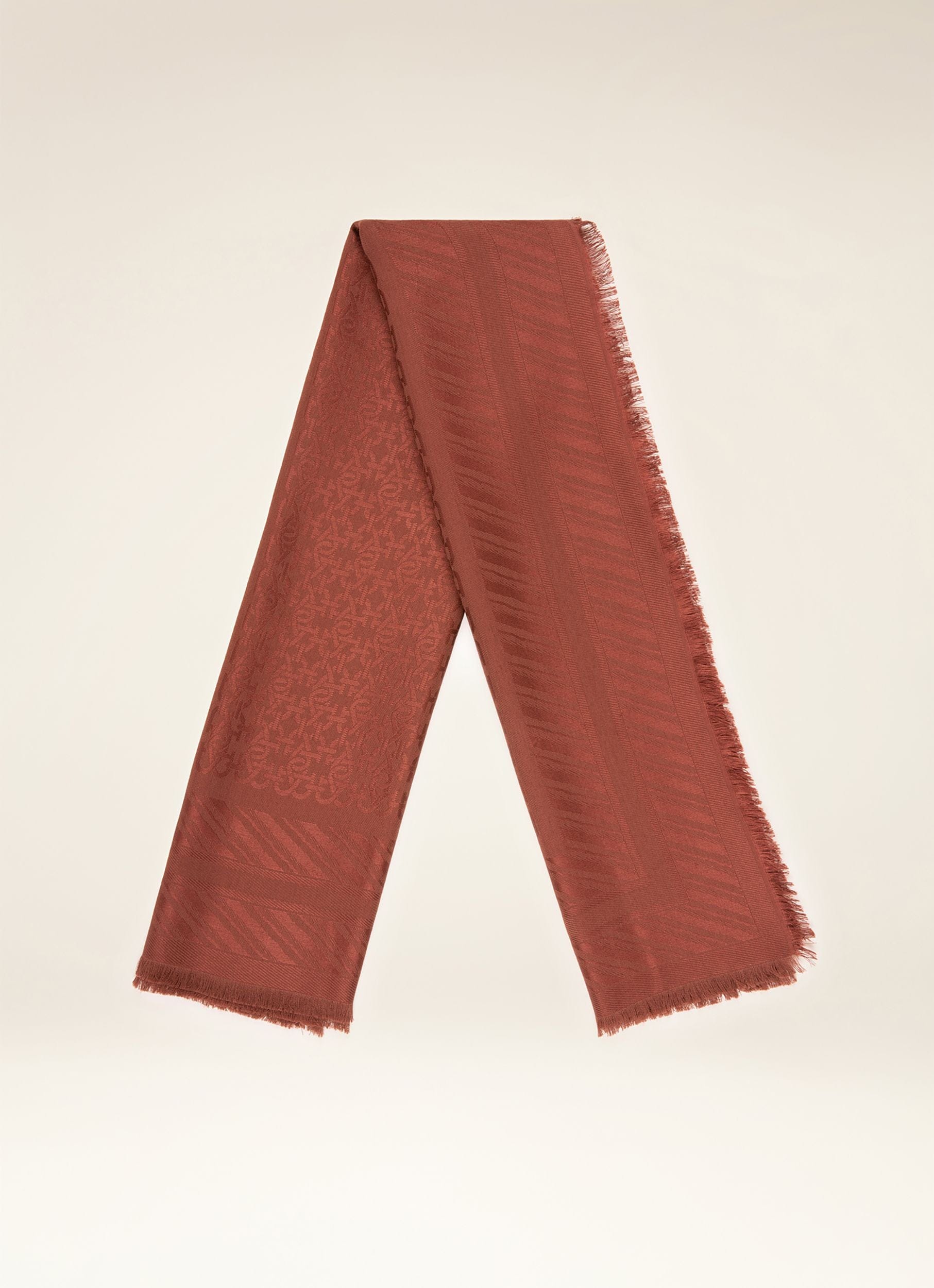 Silk Mix Scarf In Heritage Red - Women's - Bally - 01