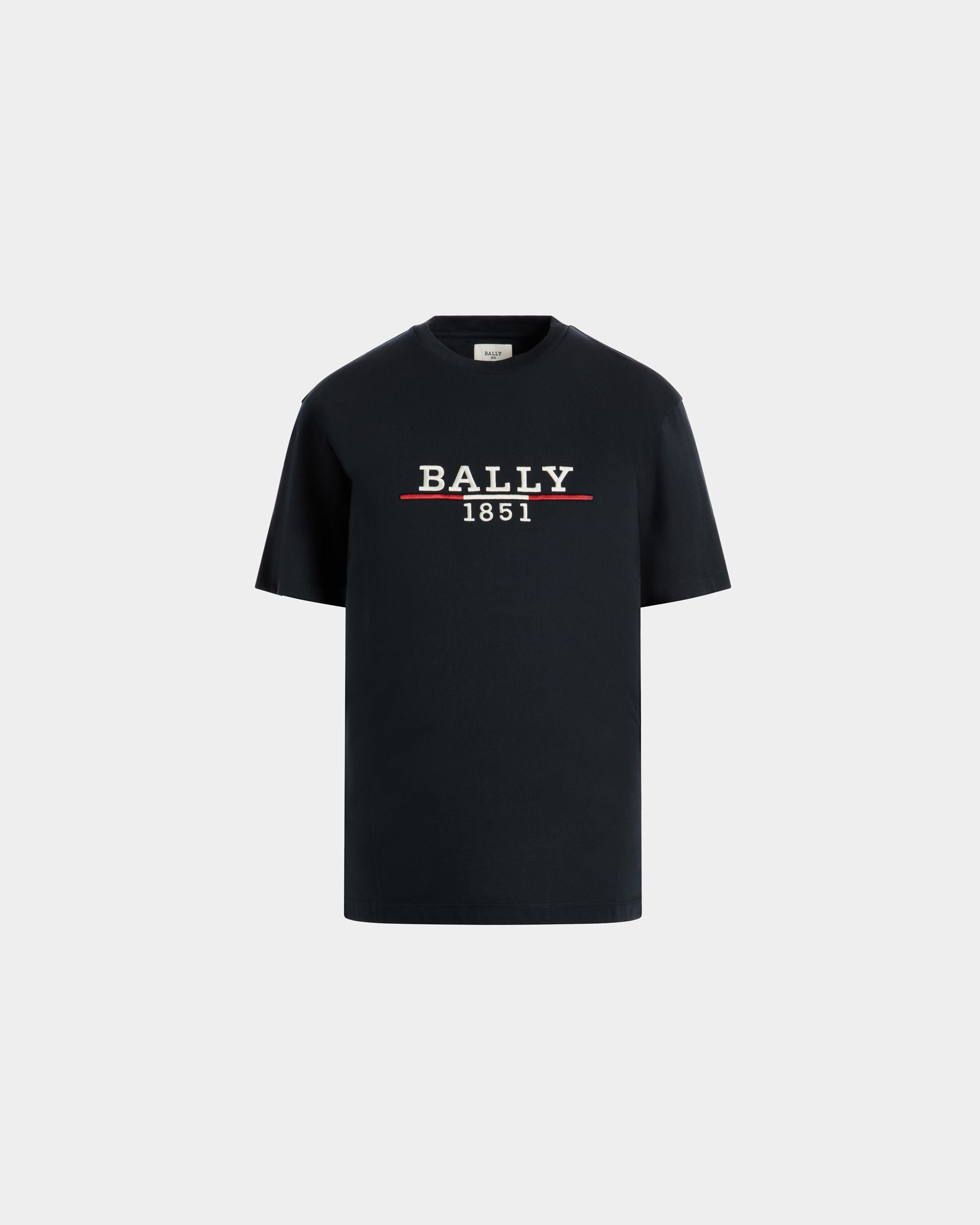T-Shirt In Blue Cotton - Hombre - Bally - 01
