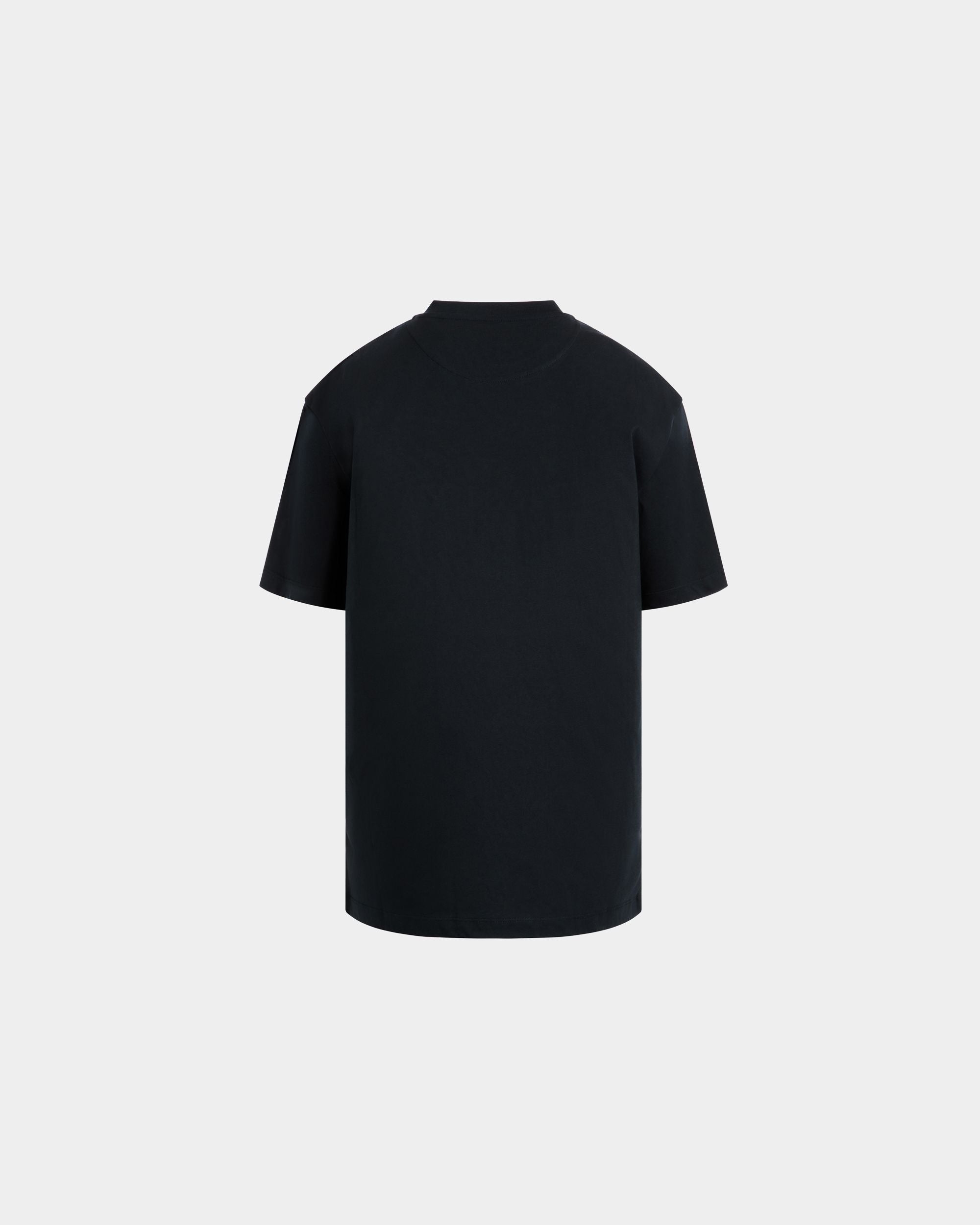 T-Shirt In Blue Cotton - Hombre - Bally - 03