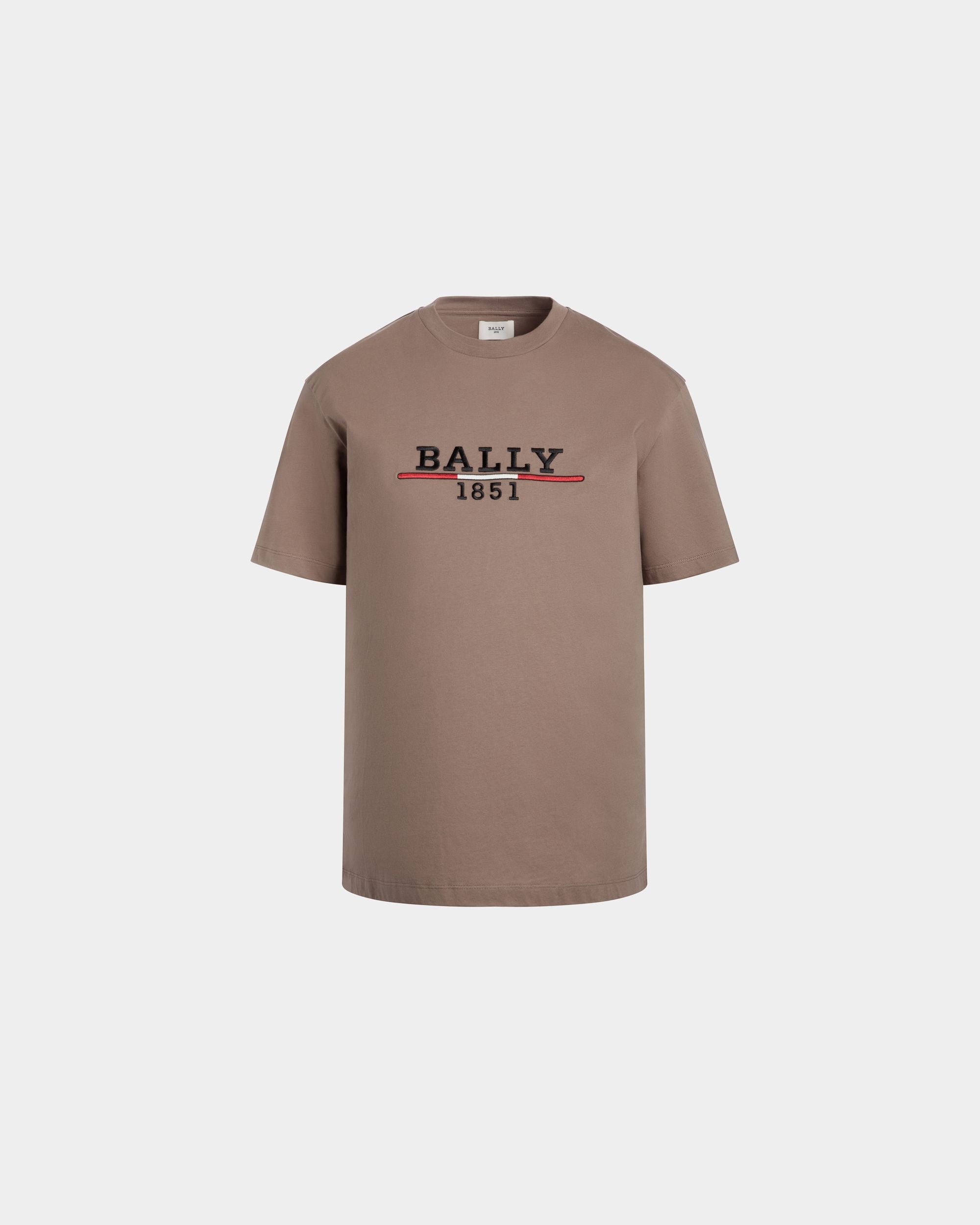 T-Shirt in Brown Knit Cotton - Men's - Bally - 01