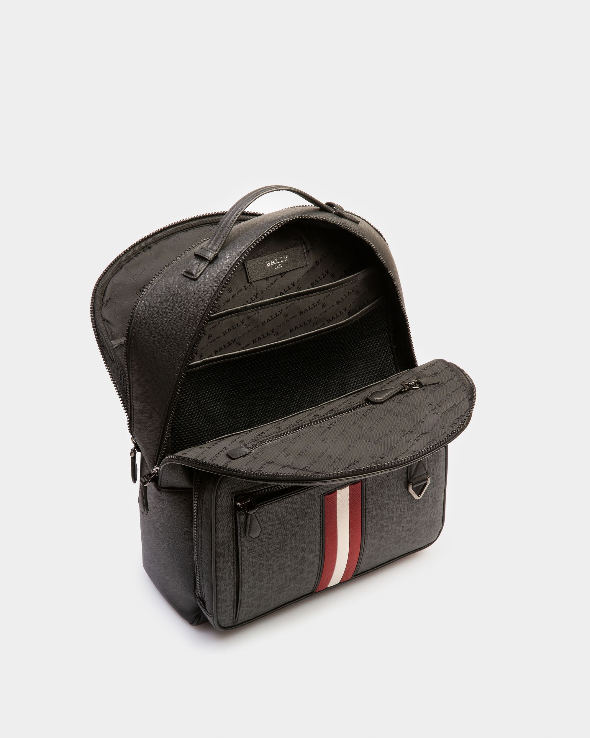 Mavrick Mochila De Piel Reciclada En Negro - Hombre - Bally - 04