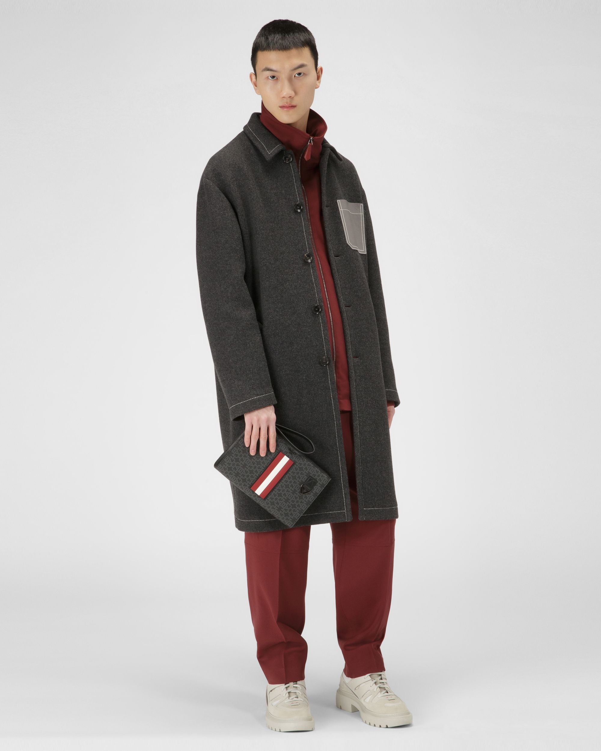 Makid Clutch In Gray Tpu - Men's - Bally - 02