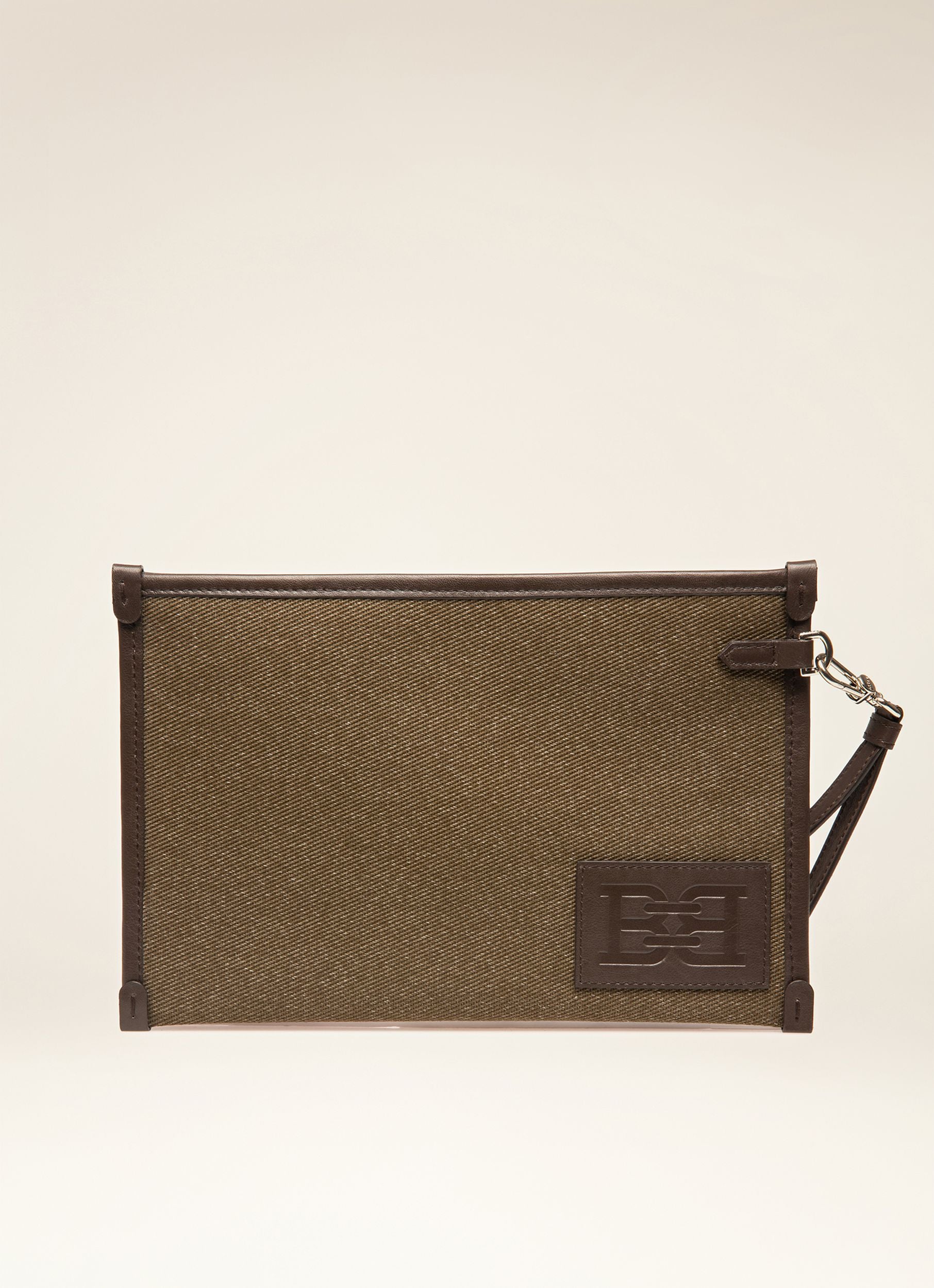 Benery Nylon Mix Necessaire In Moss Green - Men's - Bally - 03