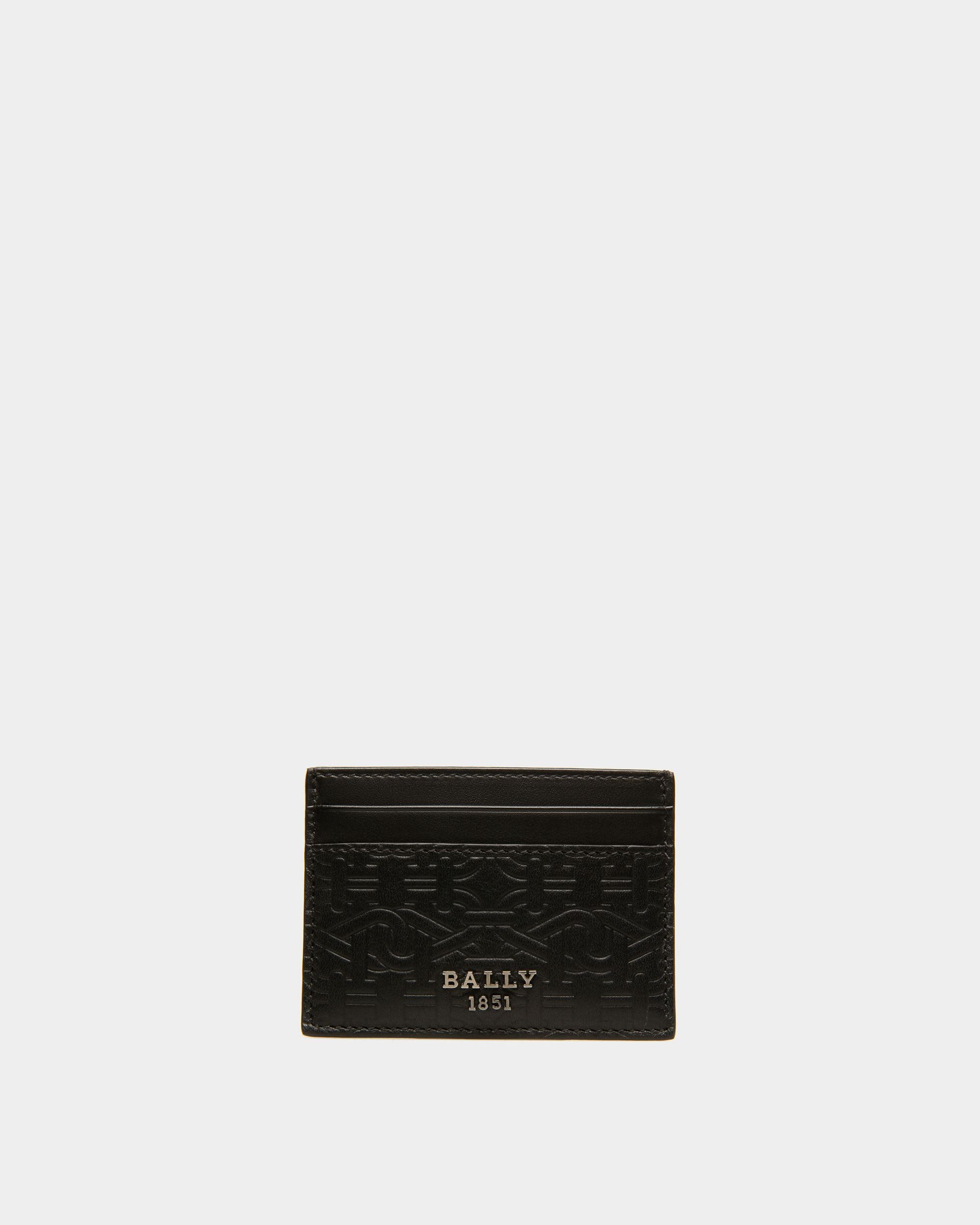 Bhar Tarjetero En Cuero De Color Negro - Hombre - Bally - 01