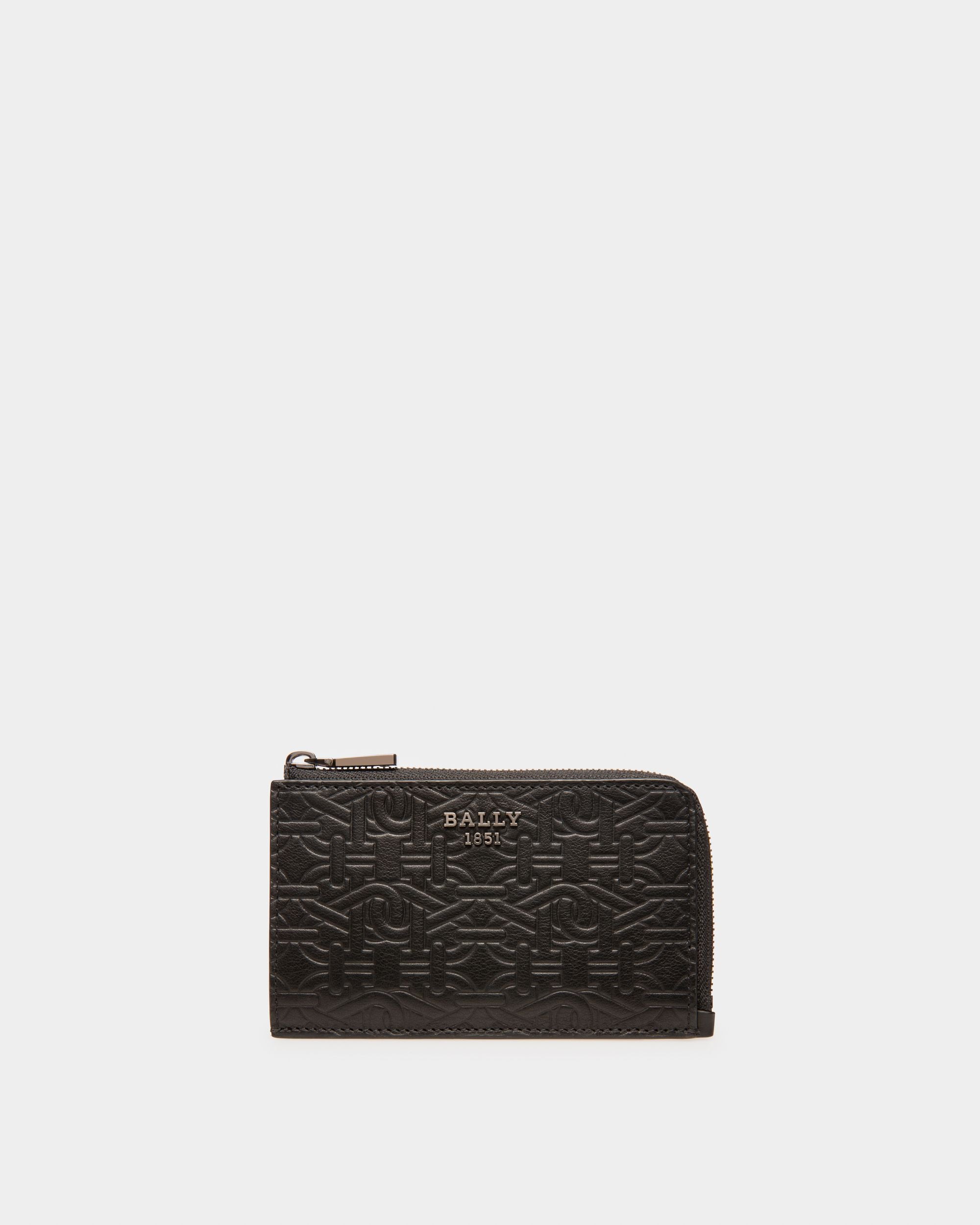 Bord Tarjetero En Piel De Color Negro - Hombre - Bally - 01