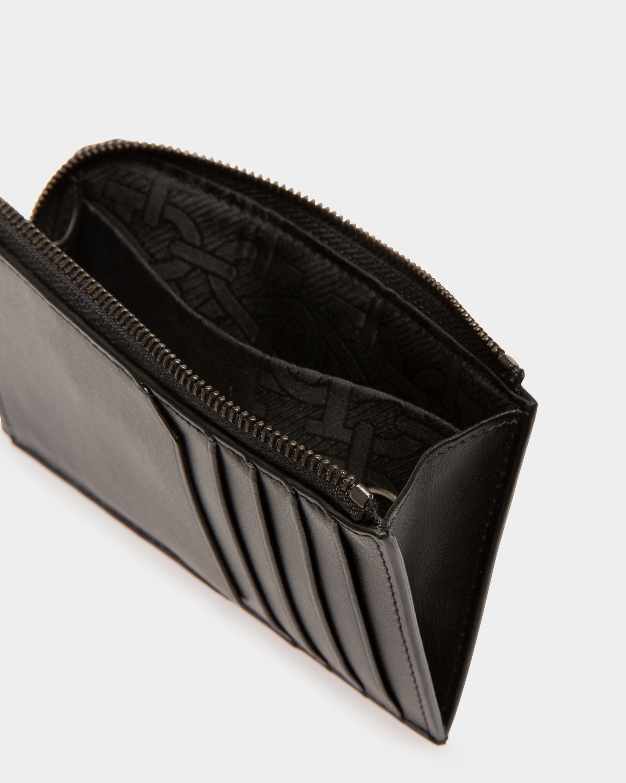 Bord Tarjetero En Piel De Color Negro - Hombre - Bally - 04