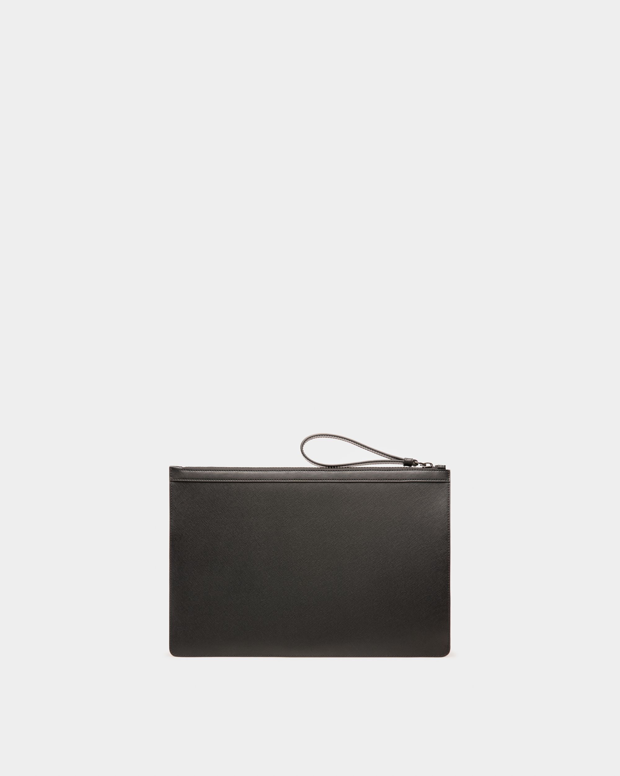 Bollis Large Pouch De Piel Reciclada En Negro - Hombre - Bally - 02