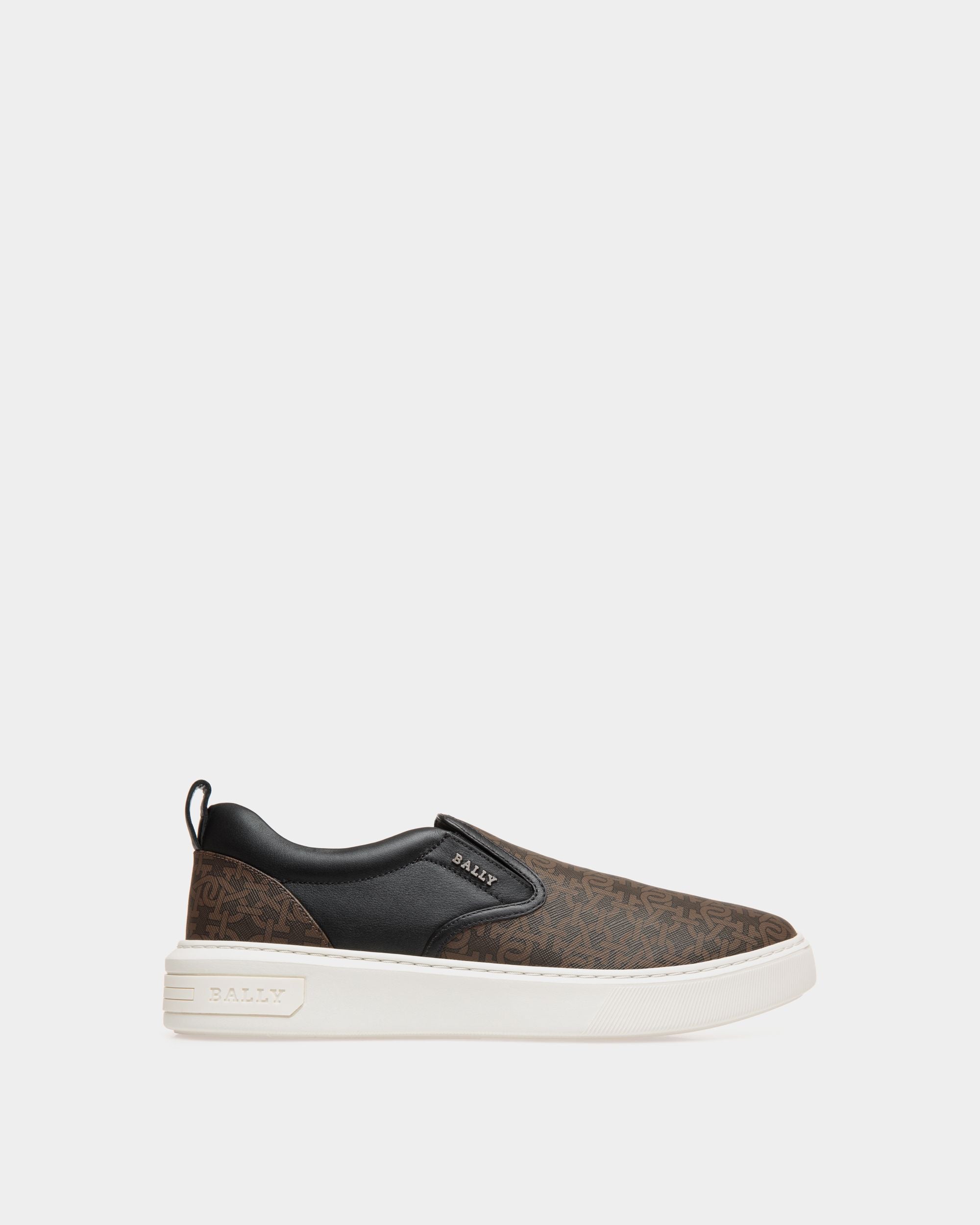 Mardy Sneakers In Brown Leather And Cotton - Men's - Bally - 01