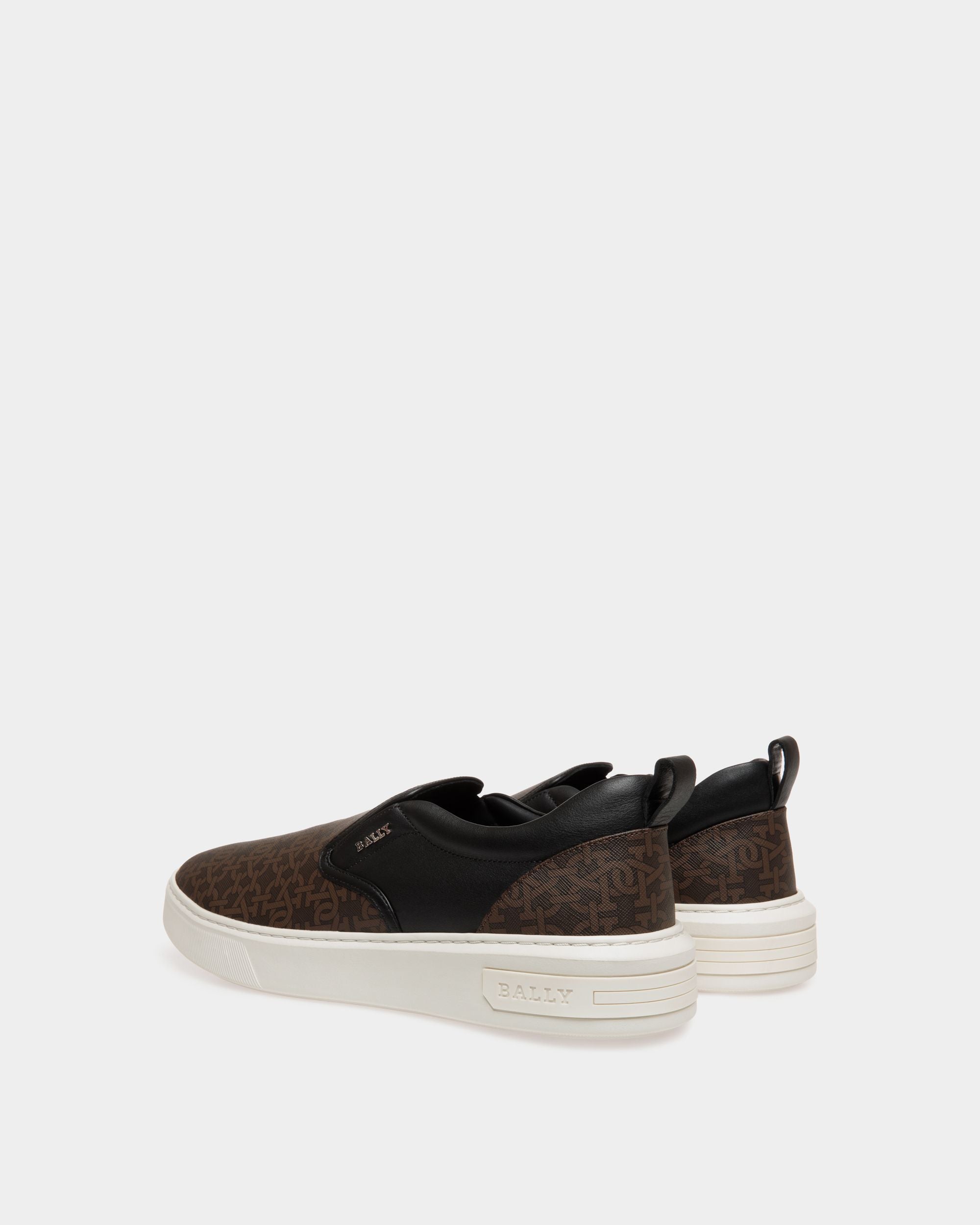 Mardy Sneakers In Brown Leather And Cotton - Men's - Bally - 03