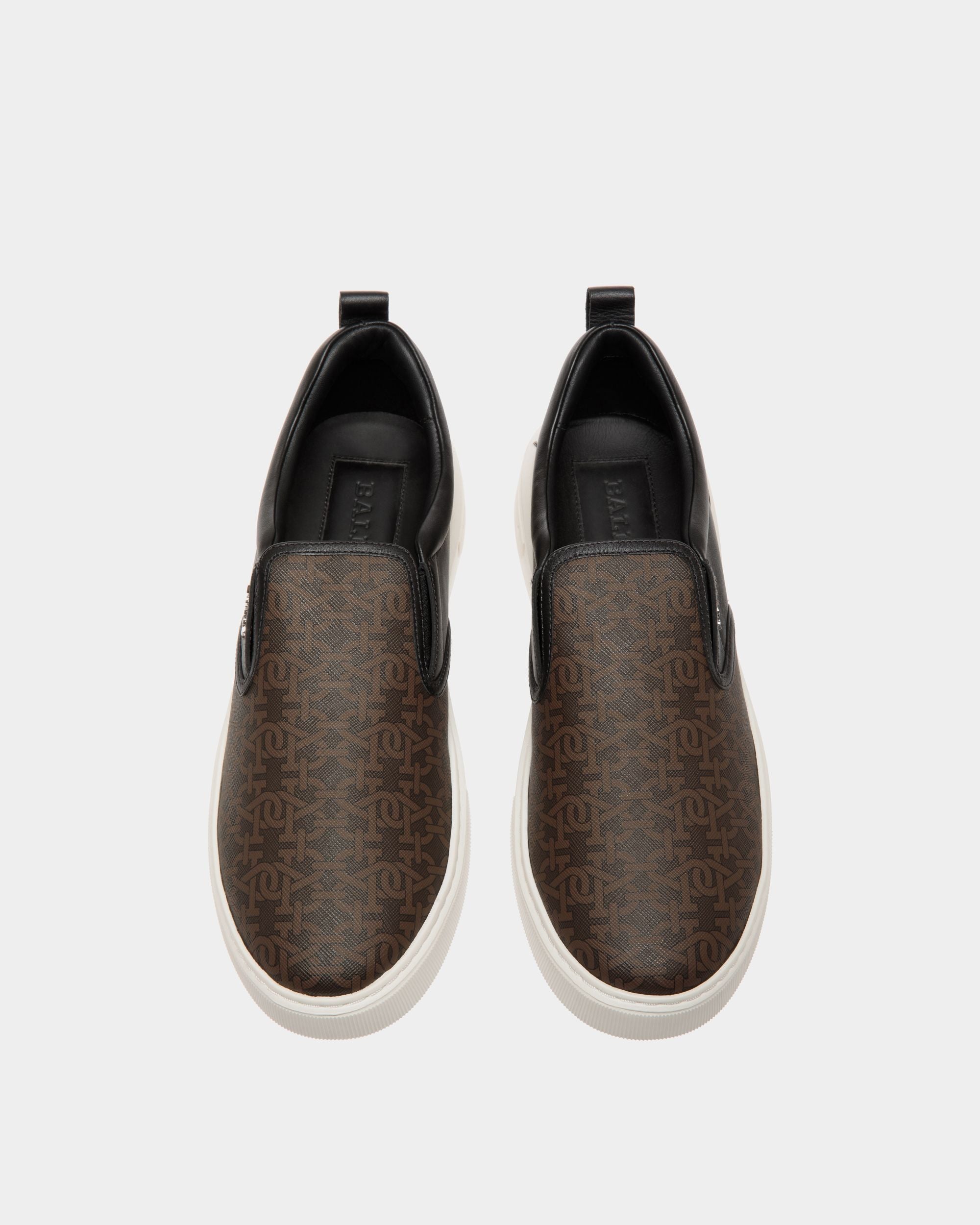 Mardy Sneakers In Brown Leather And Cotton - Men's - Bally - 04
