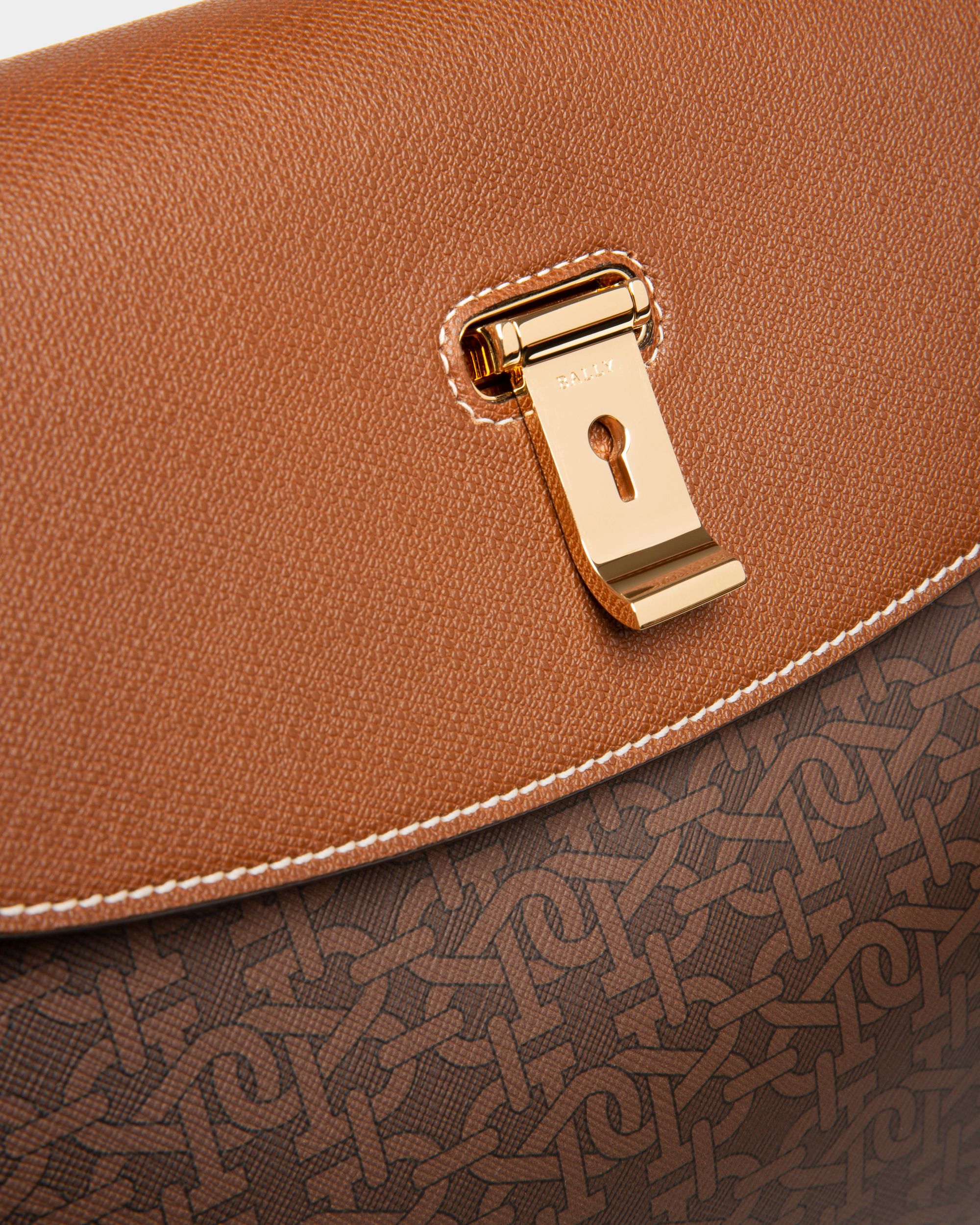 Layka Tpu Top Handle Bag In Brown - Women's - Bally - 04