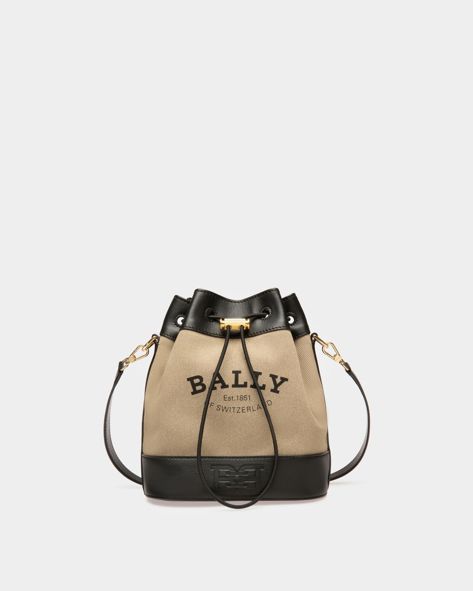 Cleoh Fabric Bucket Bag In Sand - Women's - Bally - 01