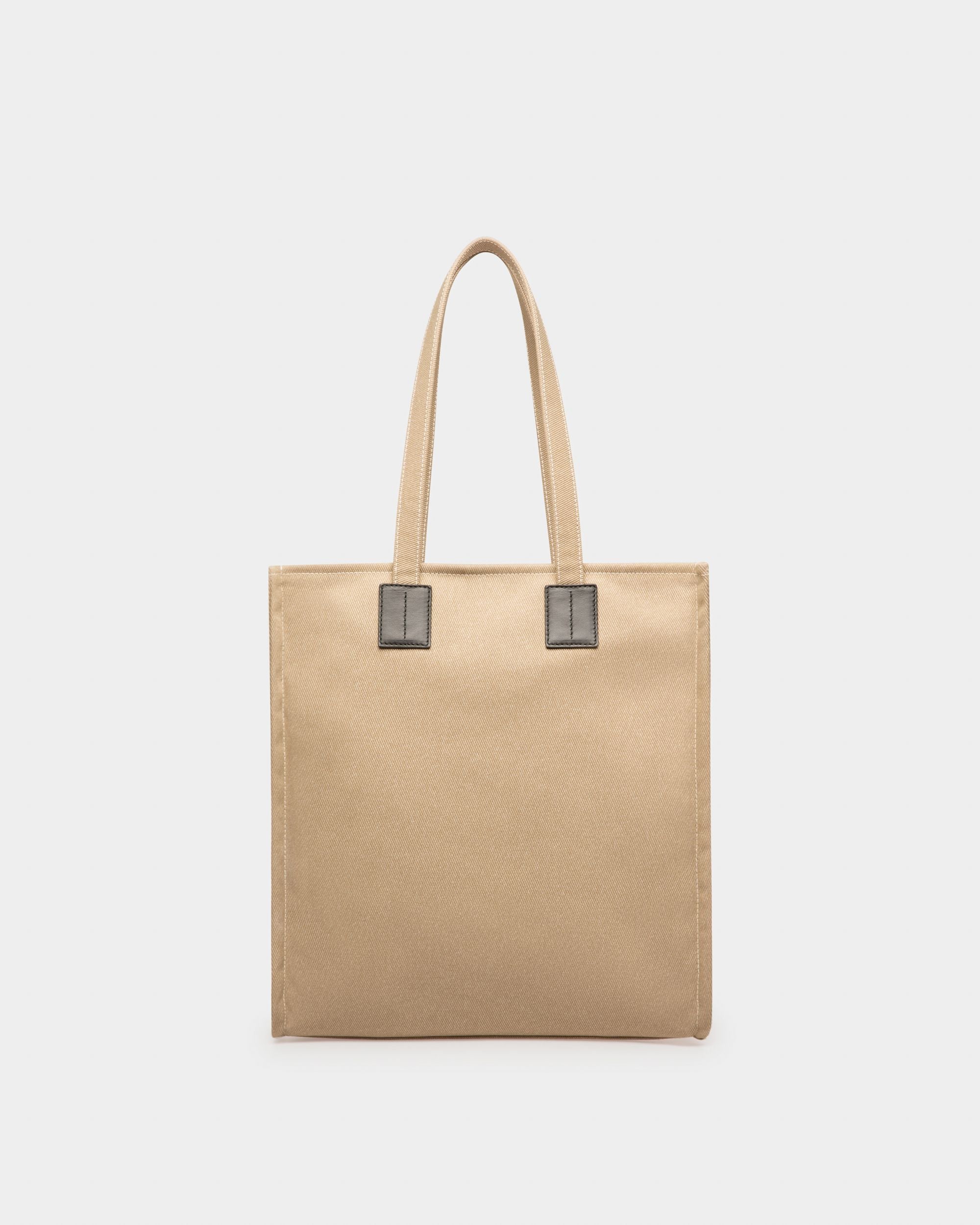 Crystalia Bolso Tote De Tela En Color Arena - Mujer - Bally - 02