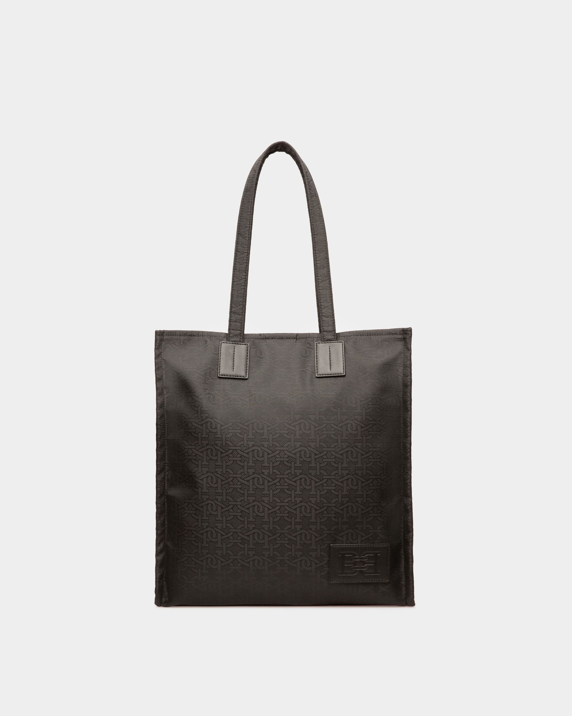 Crystalia Bolso Tote En Poliéster Reciclado De Color Negro - Mujer - Bally - 01