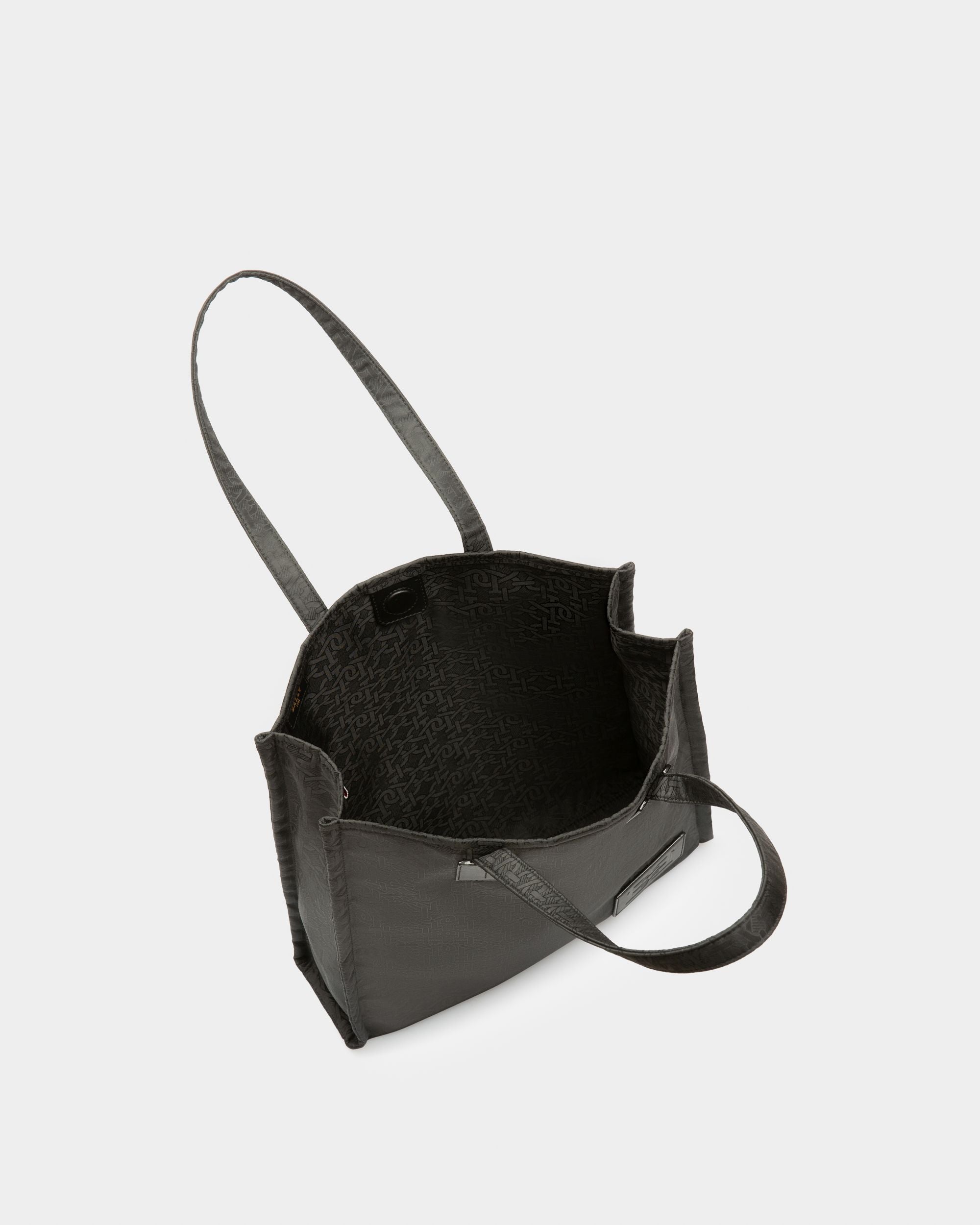 Crystalia Bolso Tote En Poliéster Reciclado De Color Negro - Mujer - Bally - 03