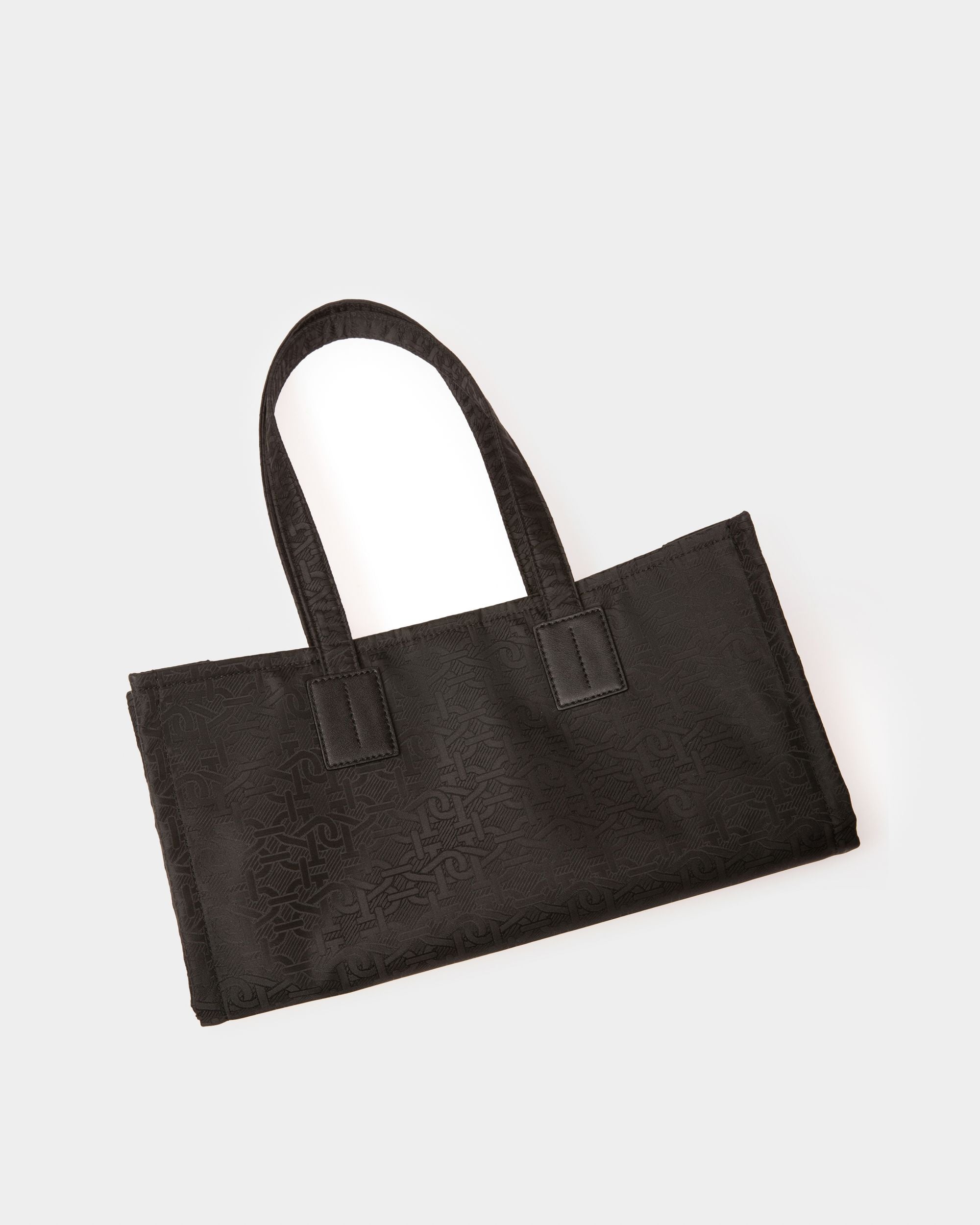 Crystalia Bolso Tote En Poliéster Reciclado De Color Negro - Mujer - Bally - 05