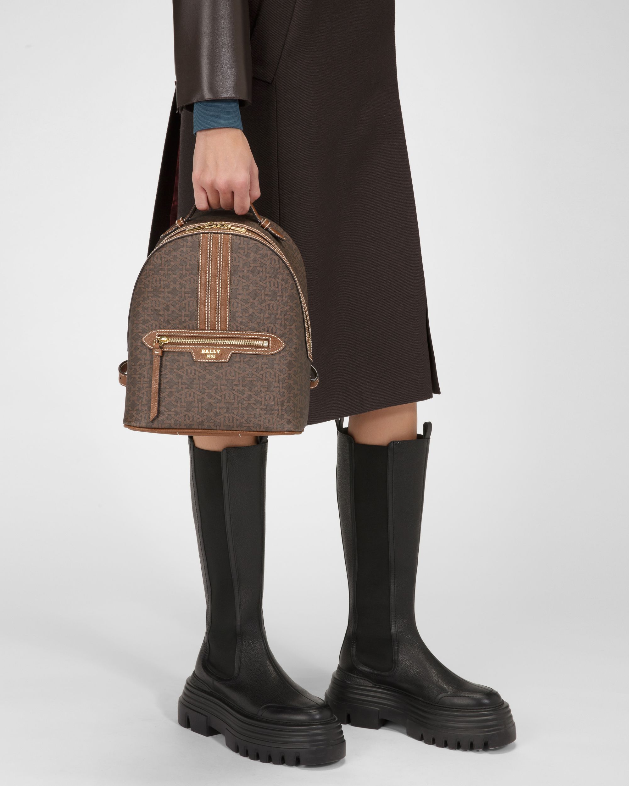 Daffi Mochila En Tpu De Color Marrón - Mujer - Bally - 01