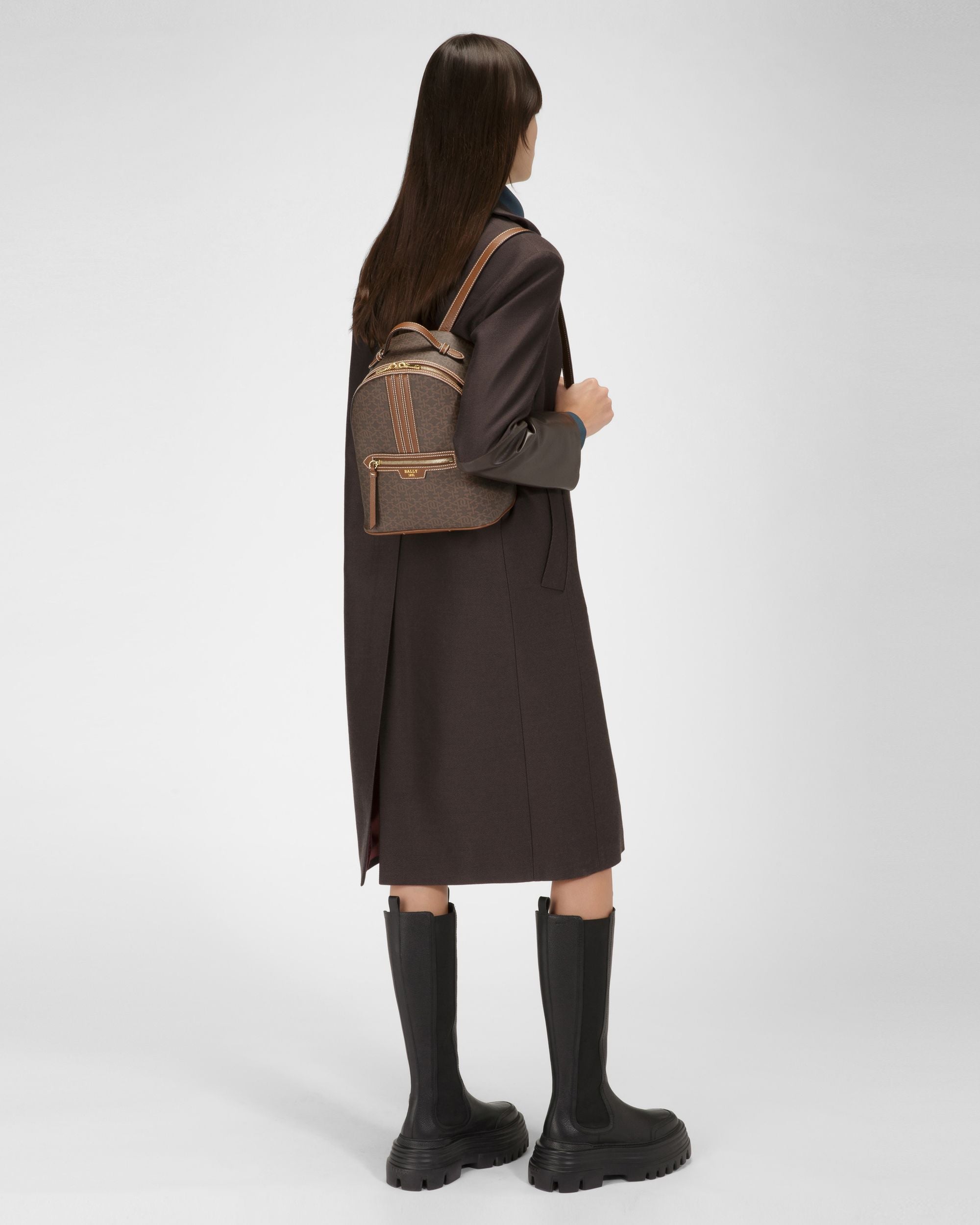 Daffi Mochila En Tpu De Color Marrón - Mujer - Bally - 03