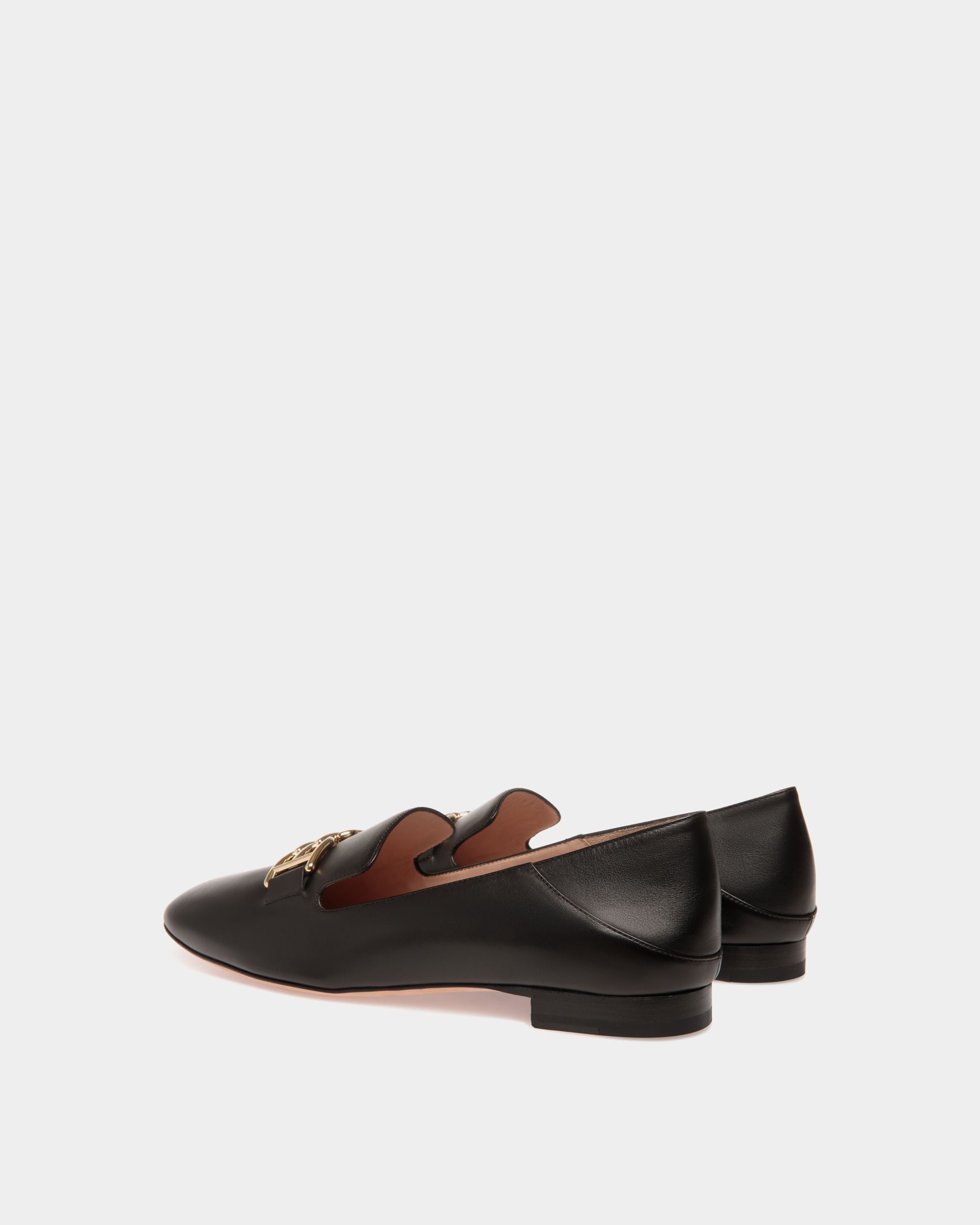 B Chain Flats In Black Leather - Women's - Bally - 03