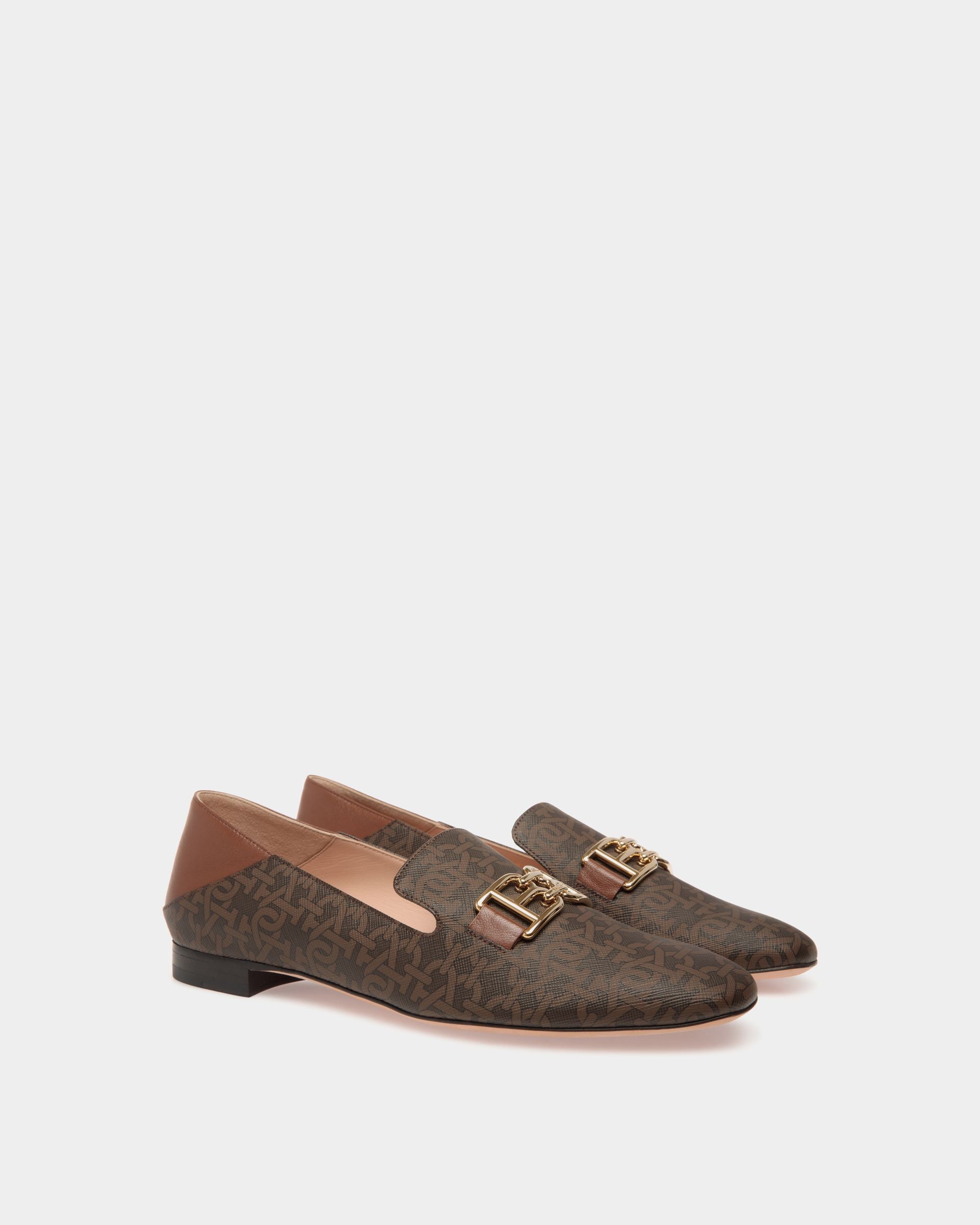 Slipper In Brown Mix Cotton - Women's - Bally - 02