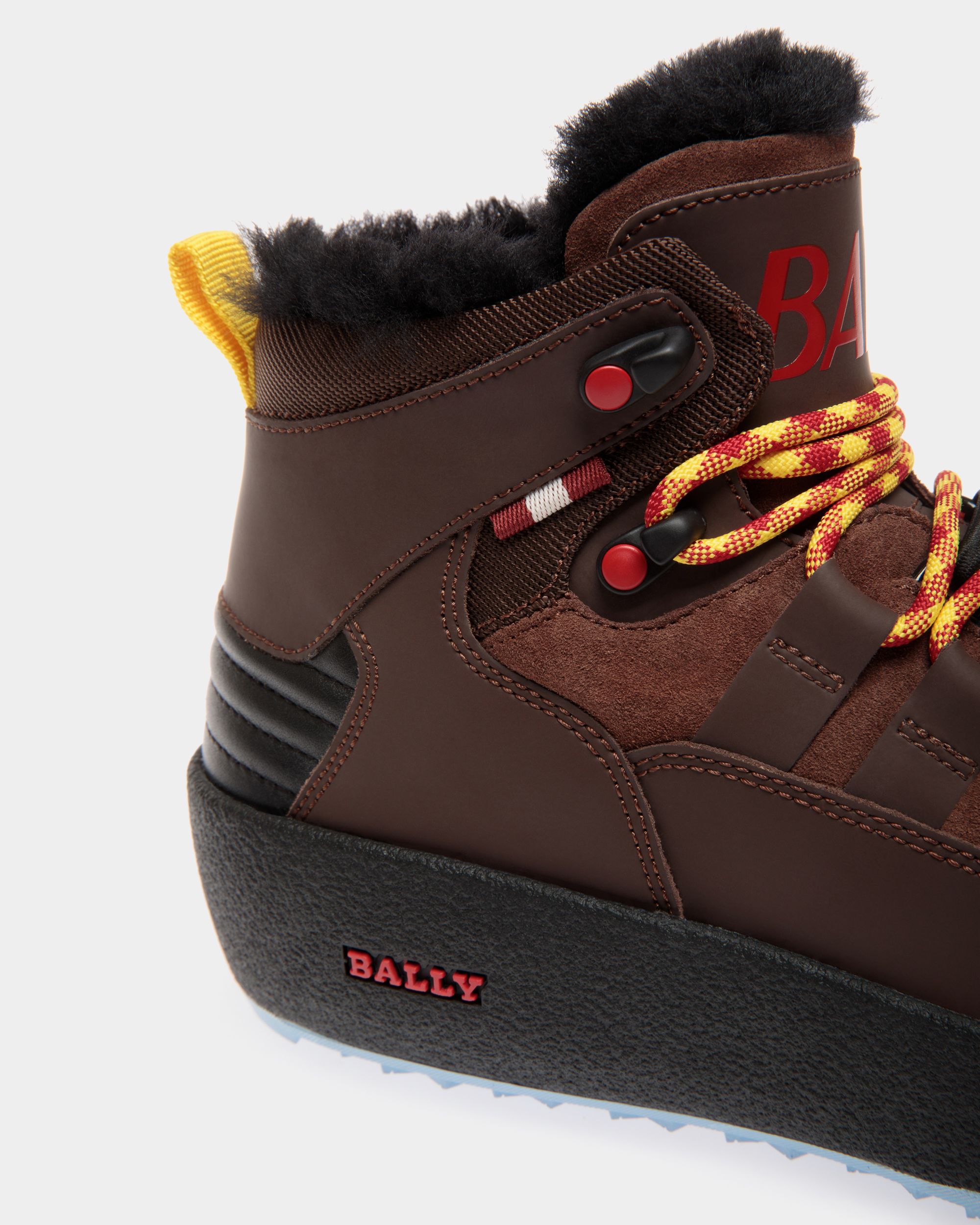 Bally Curling Booties In Brown Leather - Women's - Bally - 05