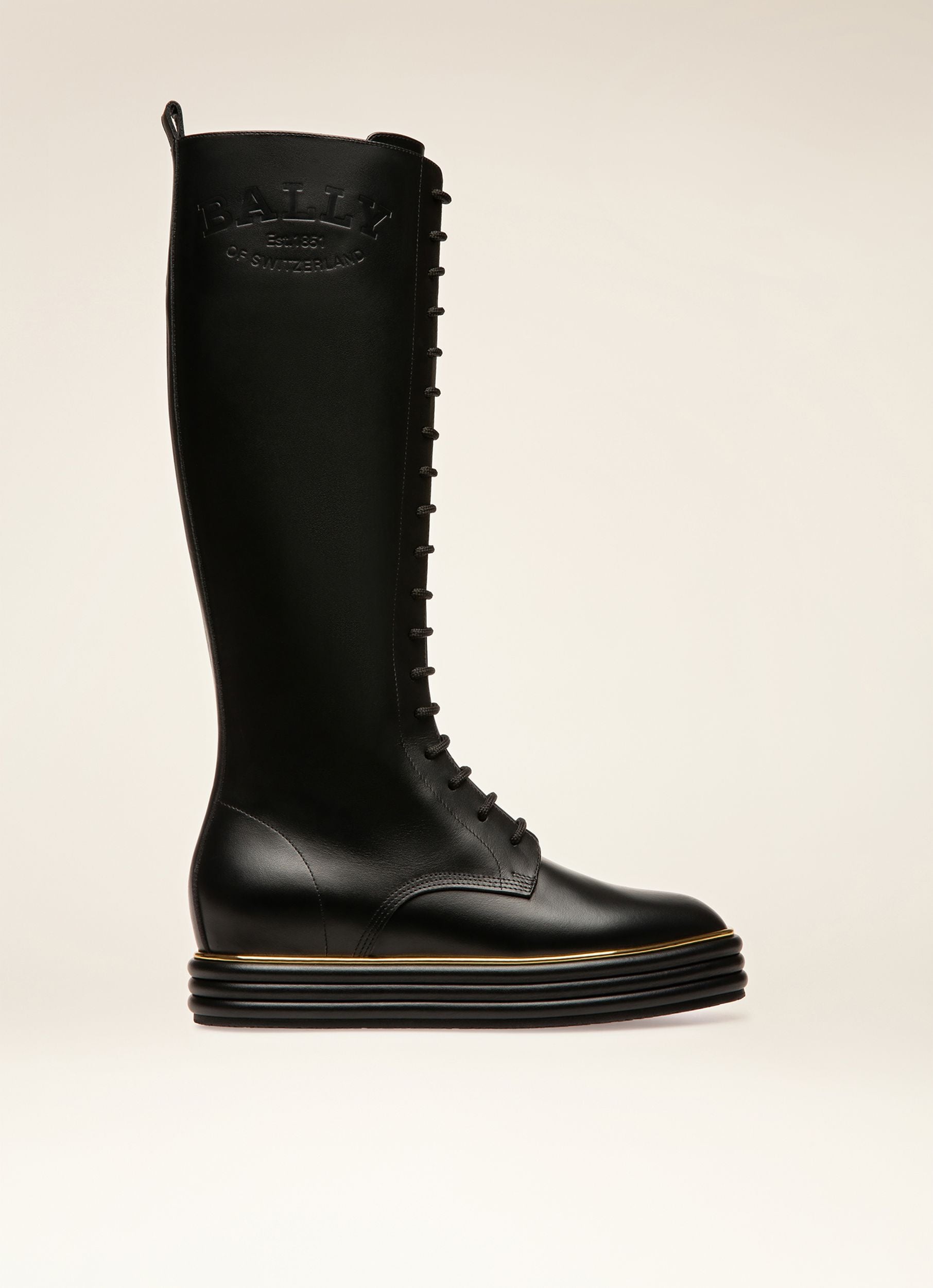 Florissa Leather Boots In Black - Women's - Bally - 01