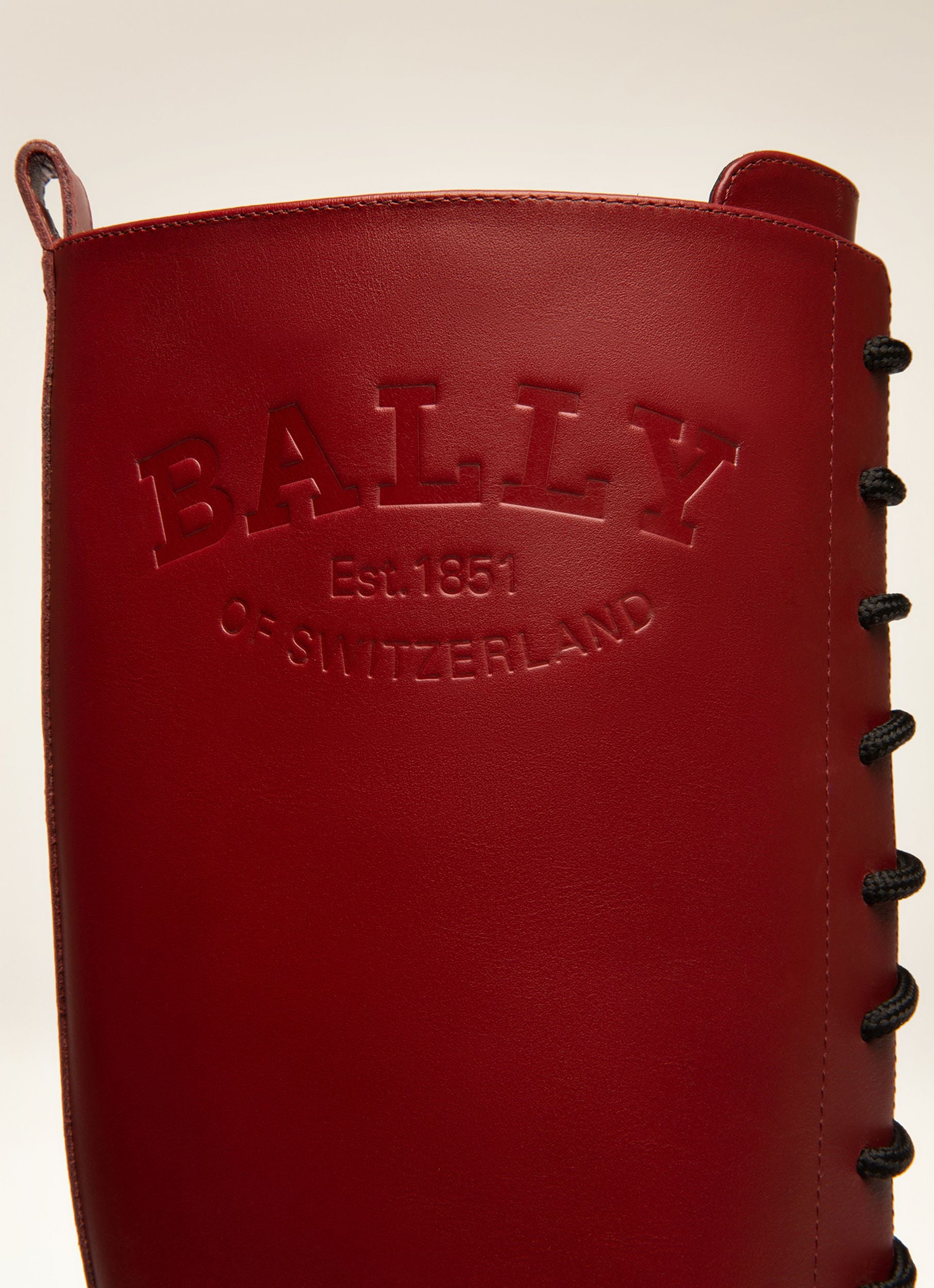 Florissa Leather Boots In Heritage Red - Women's - Bally - 02