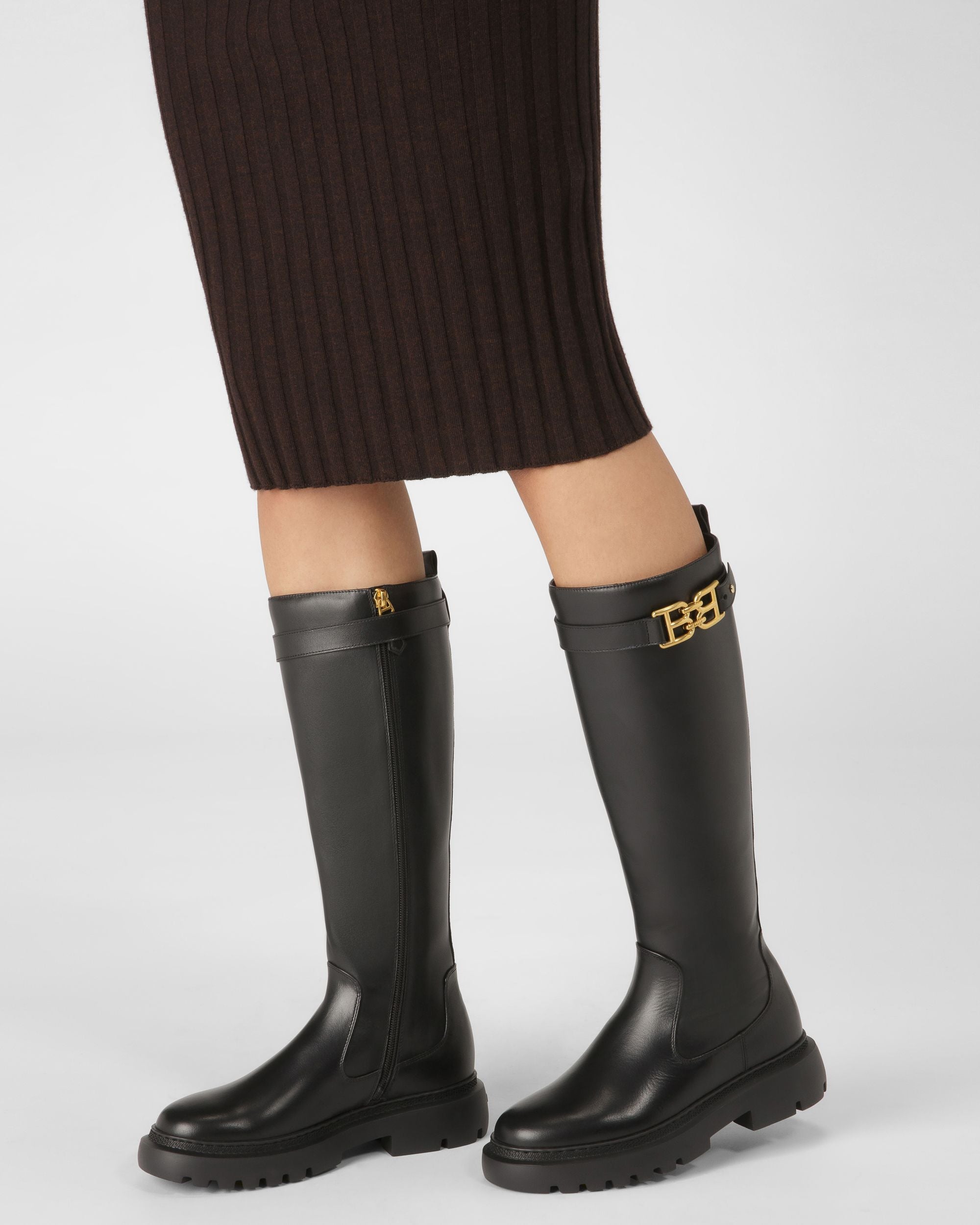 Gaila Botas En Piel De Color Negro - Mujer - Bally - 02