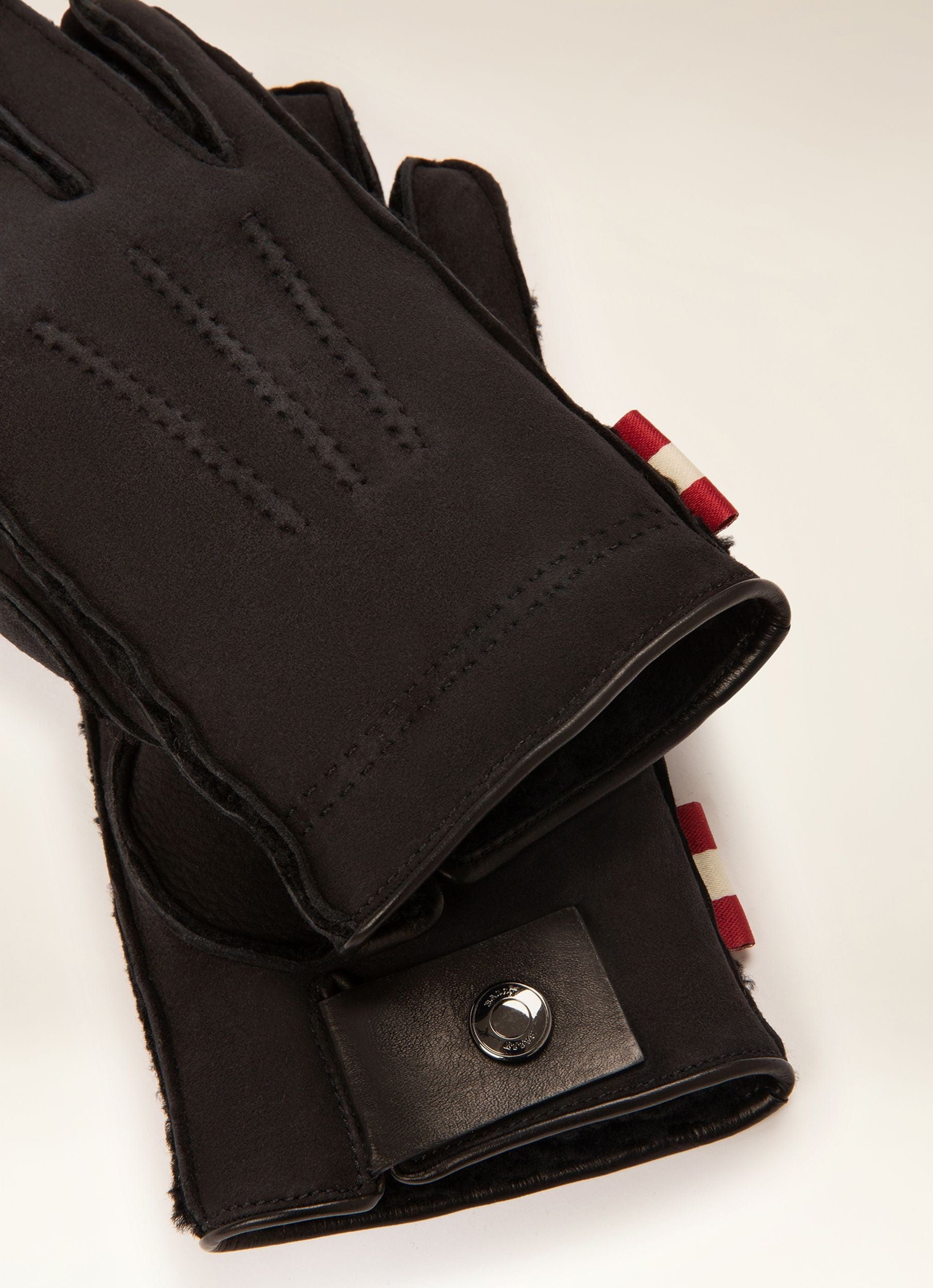 Gloves in Black Shearling - Men's - Bally - 02