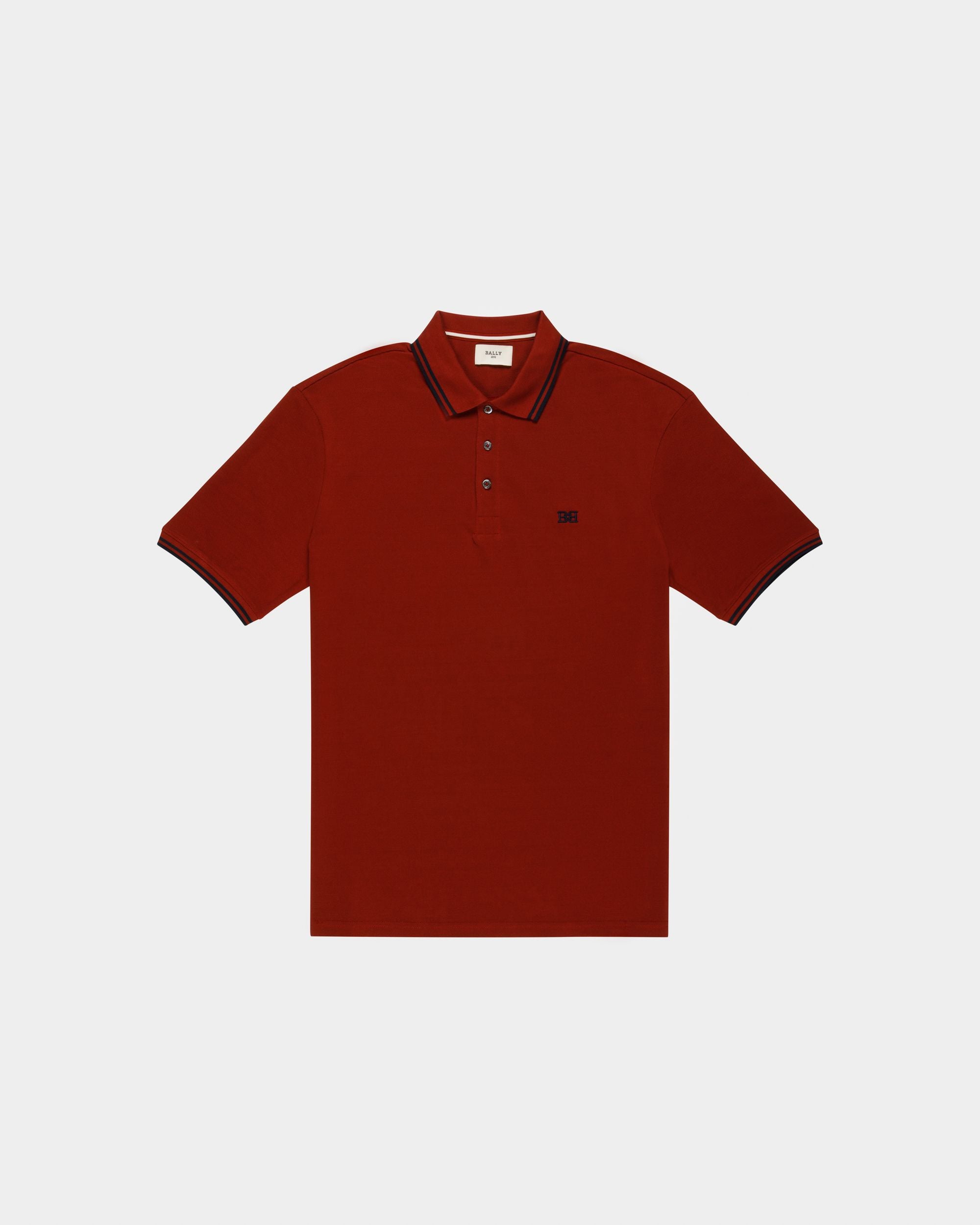 Polo Con El Motivo B-Chain Prenda Para La Parte Superior De Algodón De Color Rojo Bally - Hombre - Bally - 01