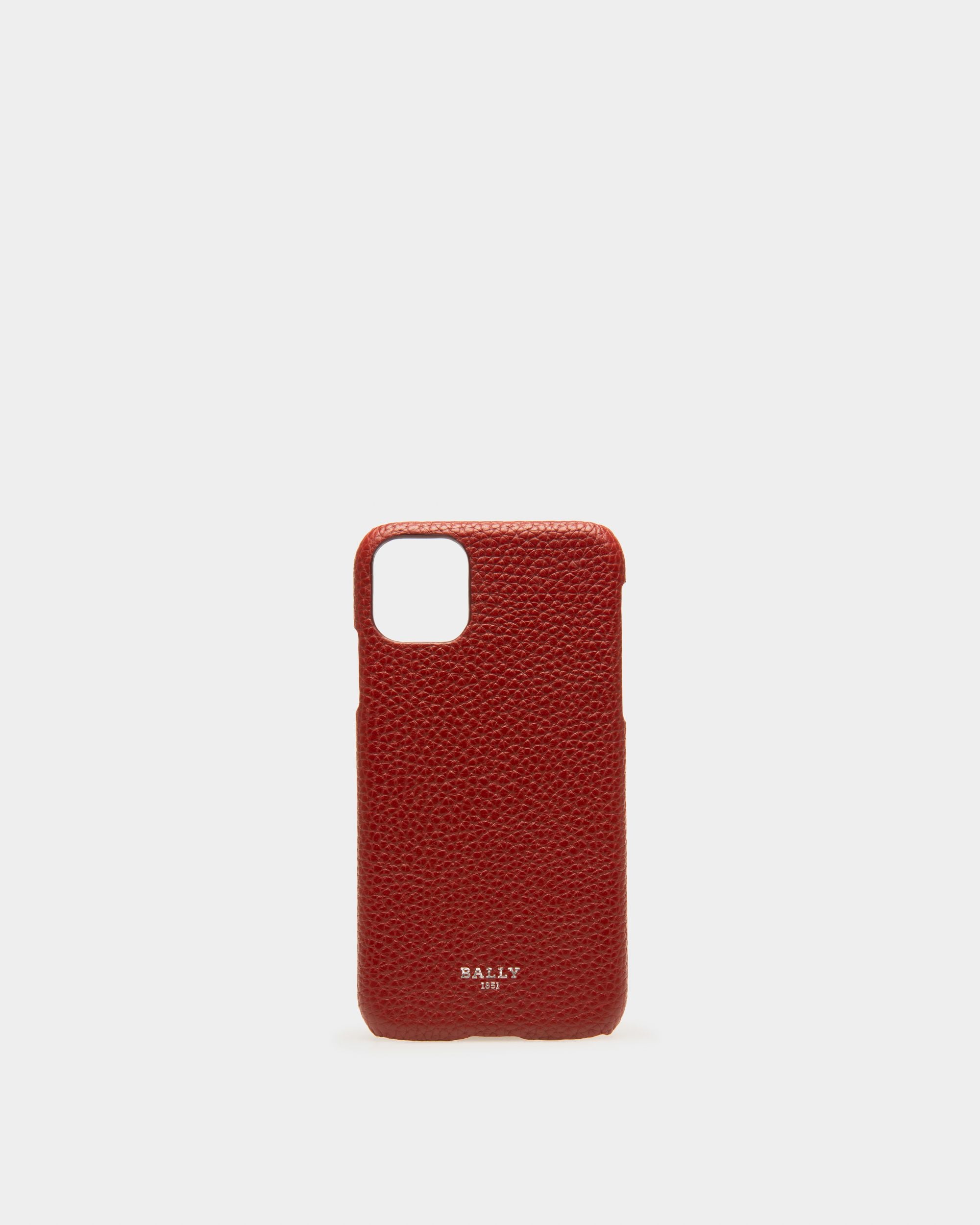 Cover Technology Cases In Red Leather - Men's - Bally - 01
