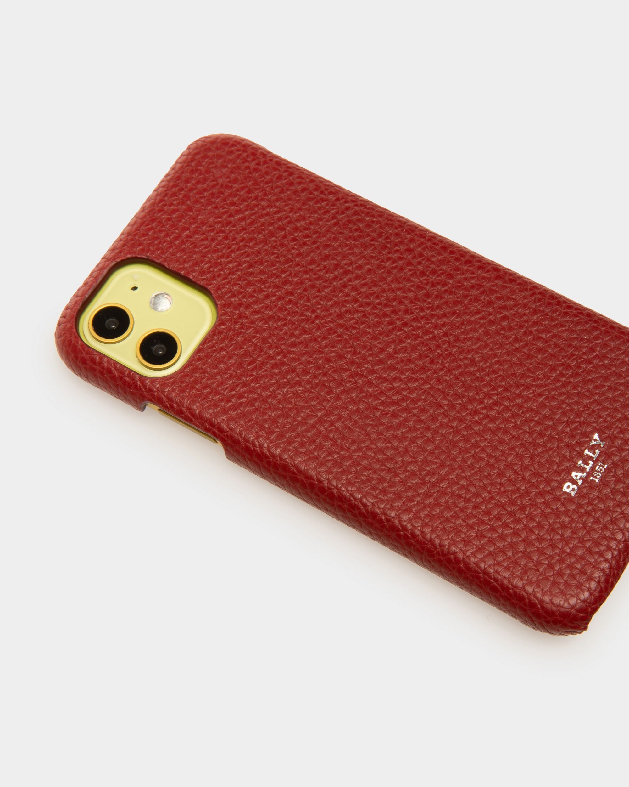 Cover Technology Cases In Red Leather - Men's - Bally - 03