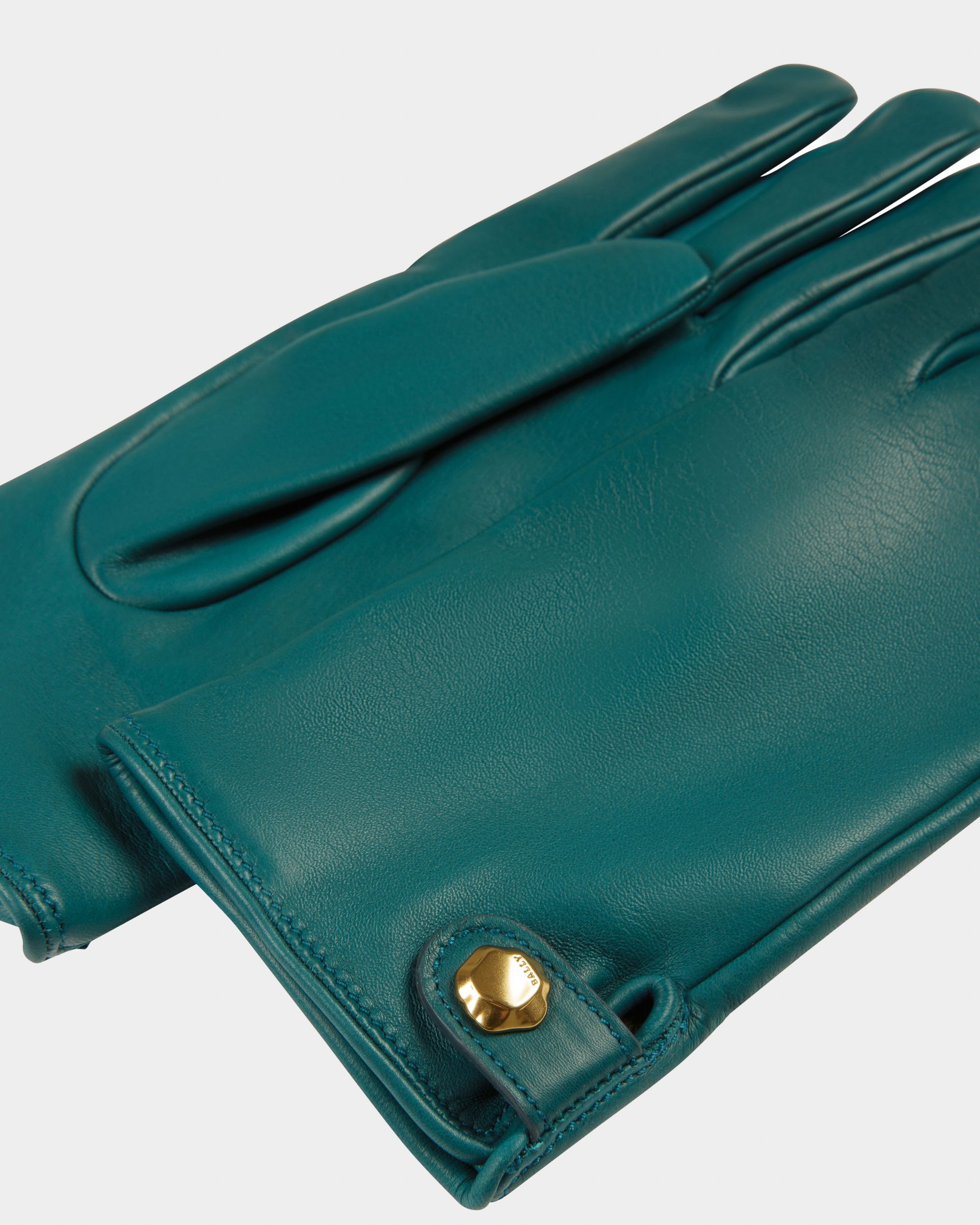 Guantes Estampados De Algodón En Verde - Mujer - Bally - 02