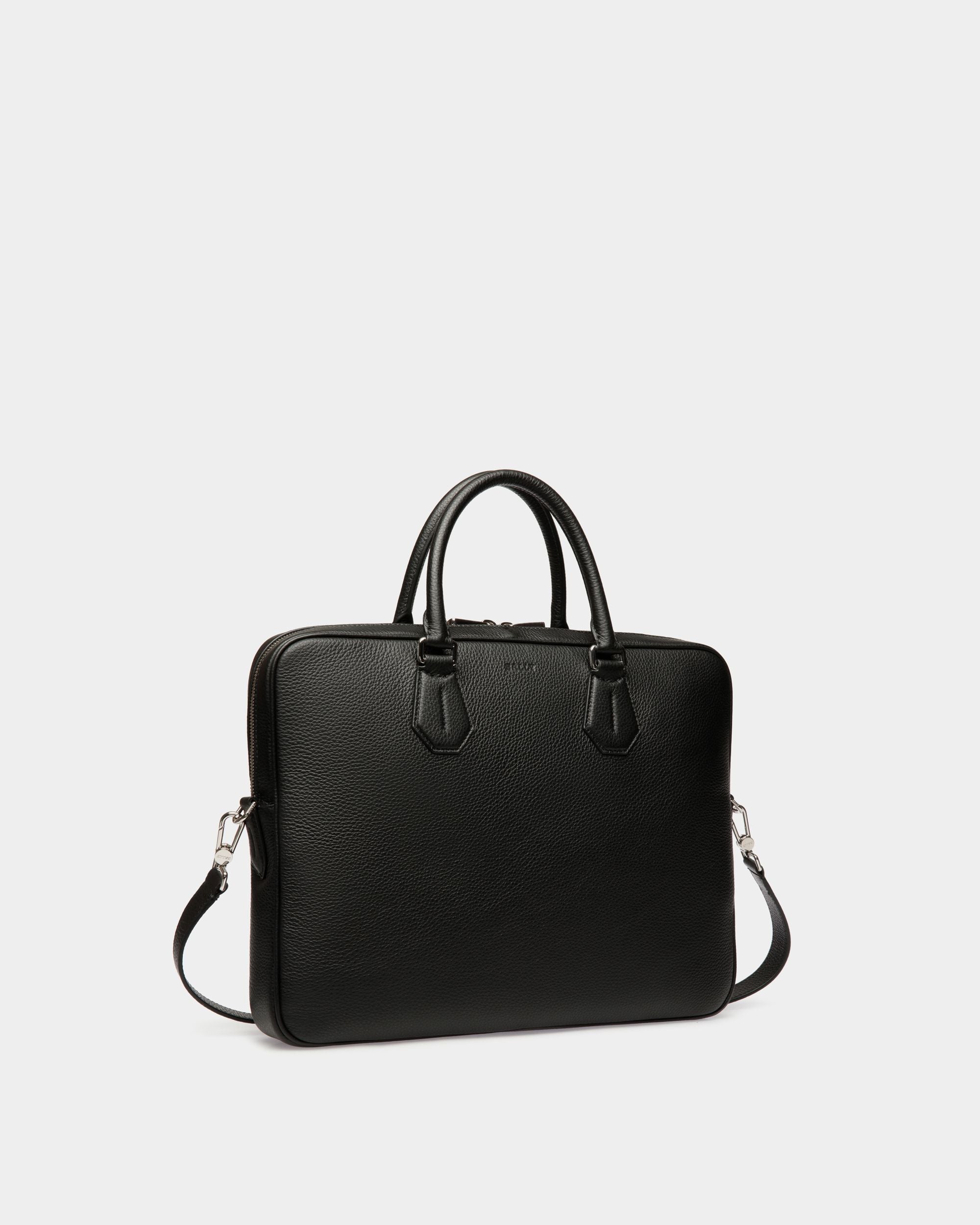 Business Bag In Black Leather - Men's - Bally - 03