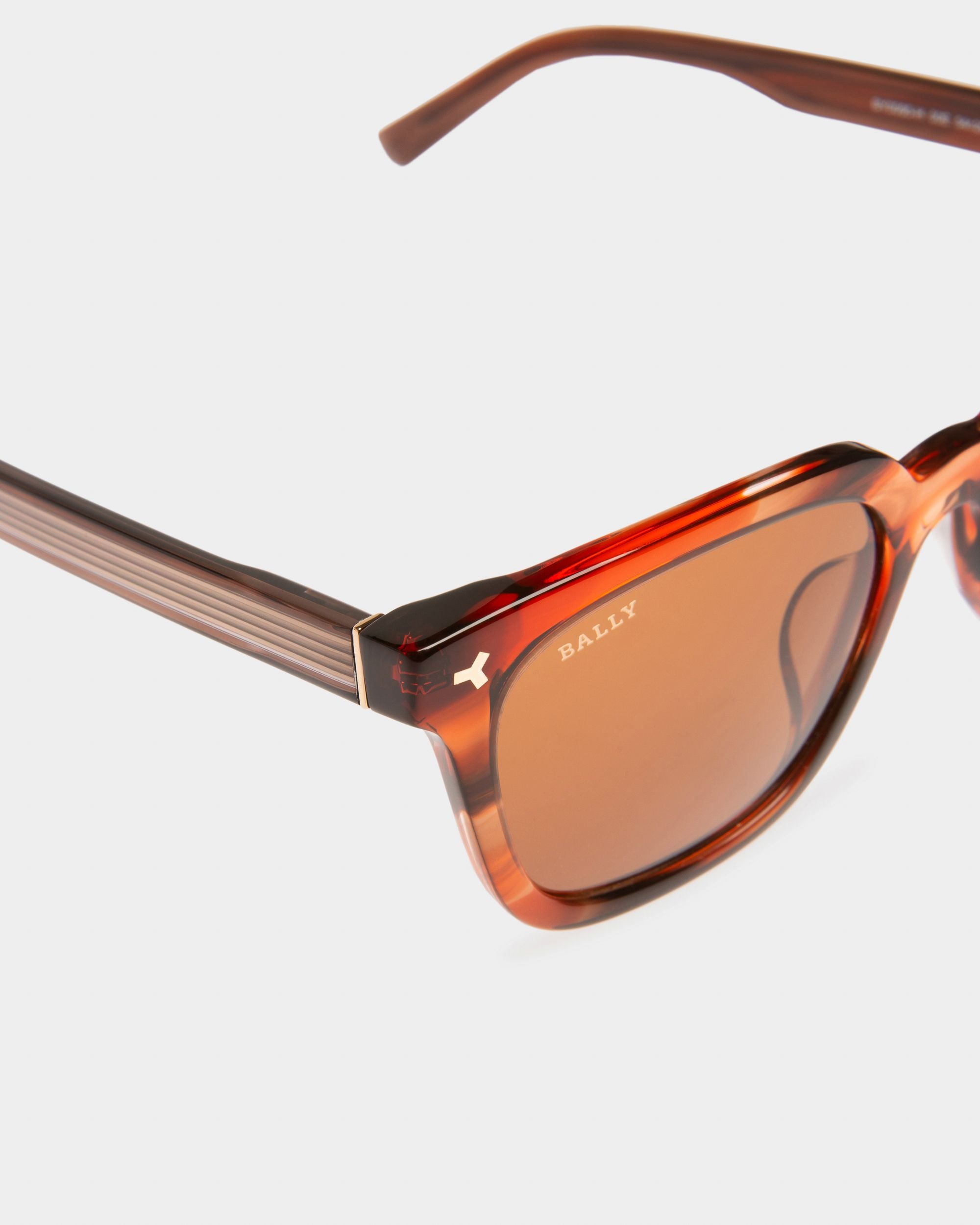 Gafas De Sol Eben De Acetato En Marrón Carey Y Lentes Marrones - Hombre - Bally - 02
