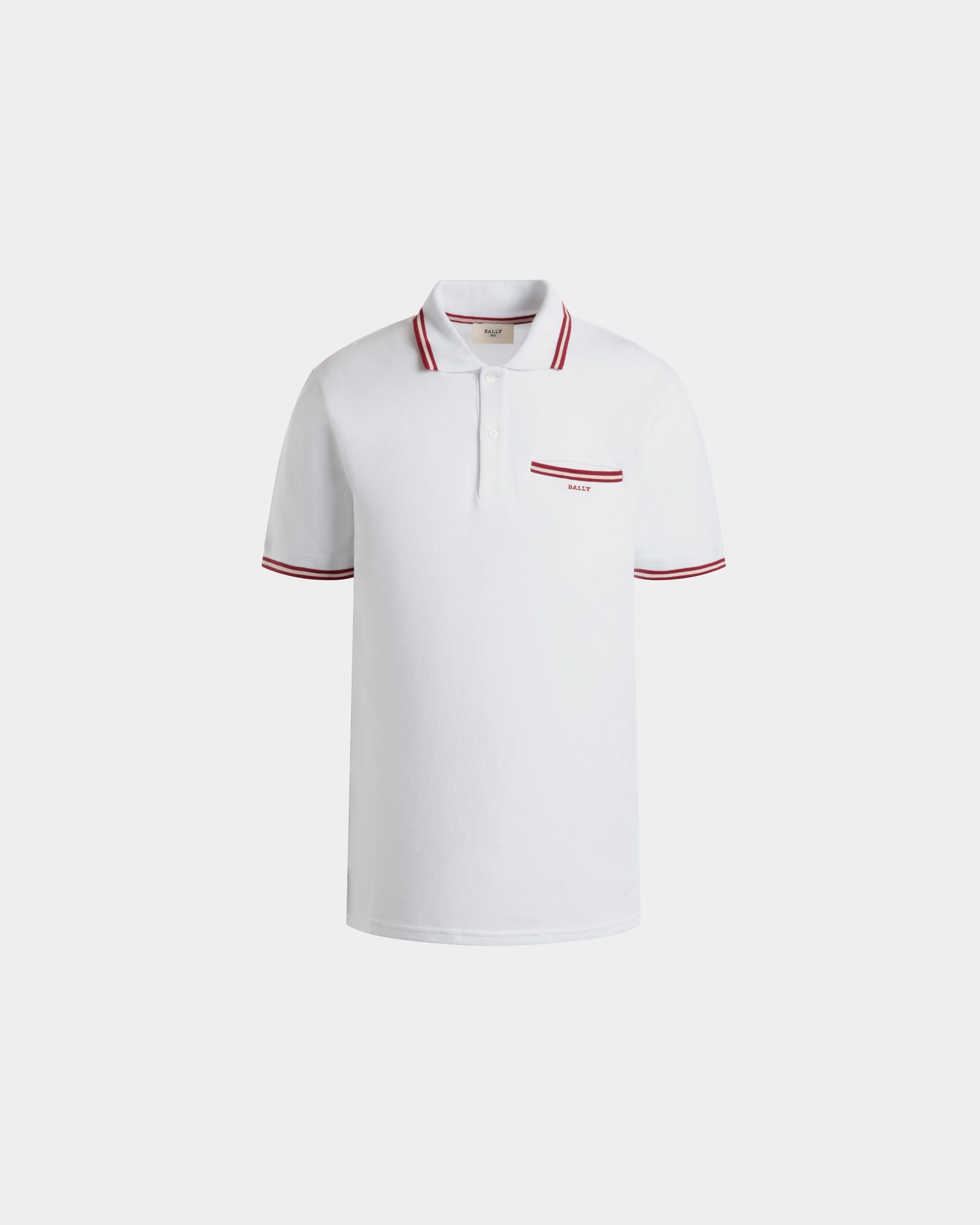 Polo In White Cotton - Men's - Bally - 01