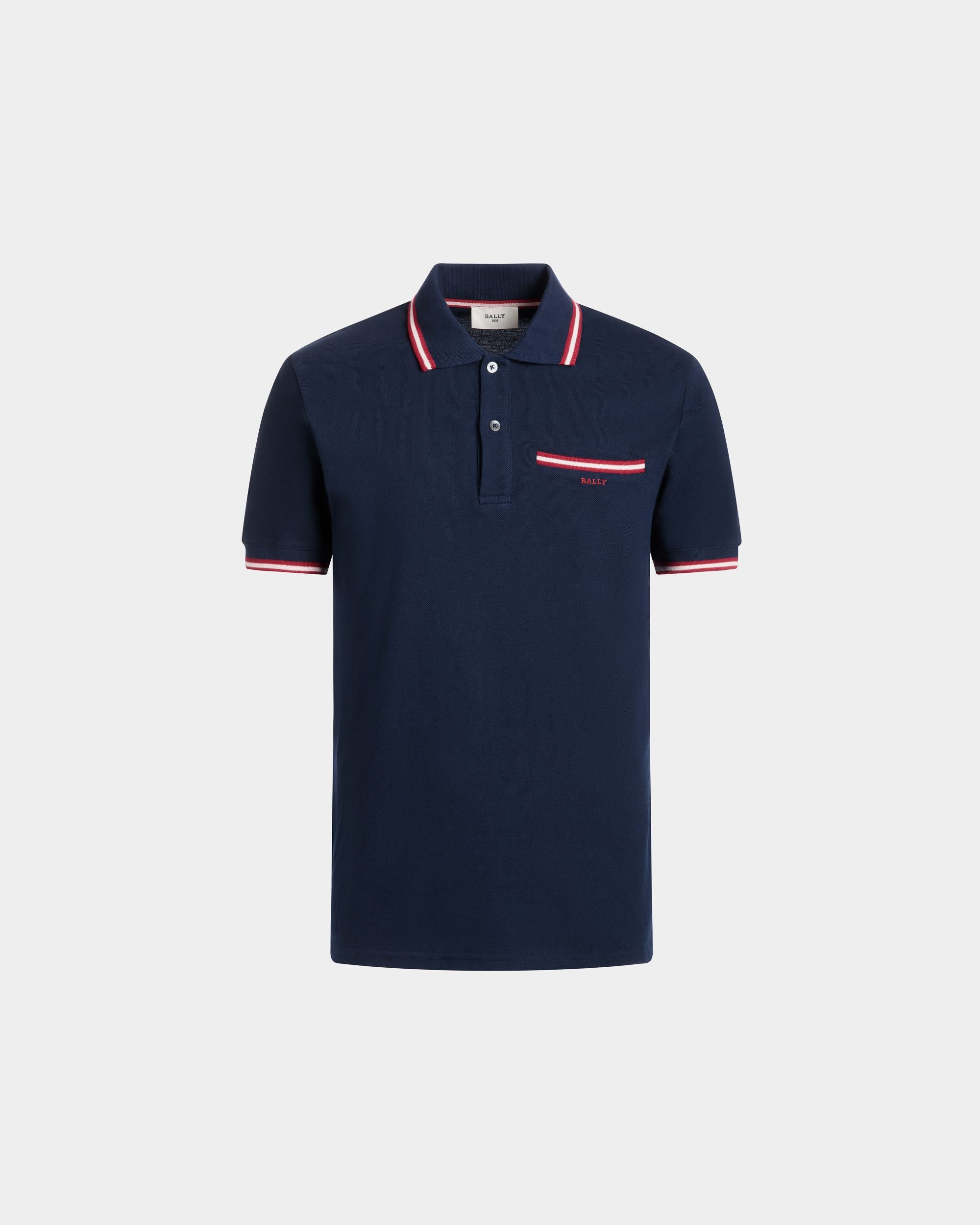 Polo In Blue Cotton - Men's - Bally - 01